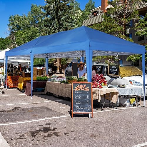 Miniatura 2 de COBIZI - Toldo desplegable 10x20 con 6 paredes, impermeable y portátil, ideal para fiestas, playa, camping y eventos al aire libre (azul)