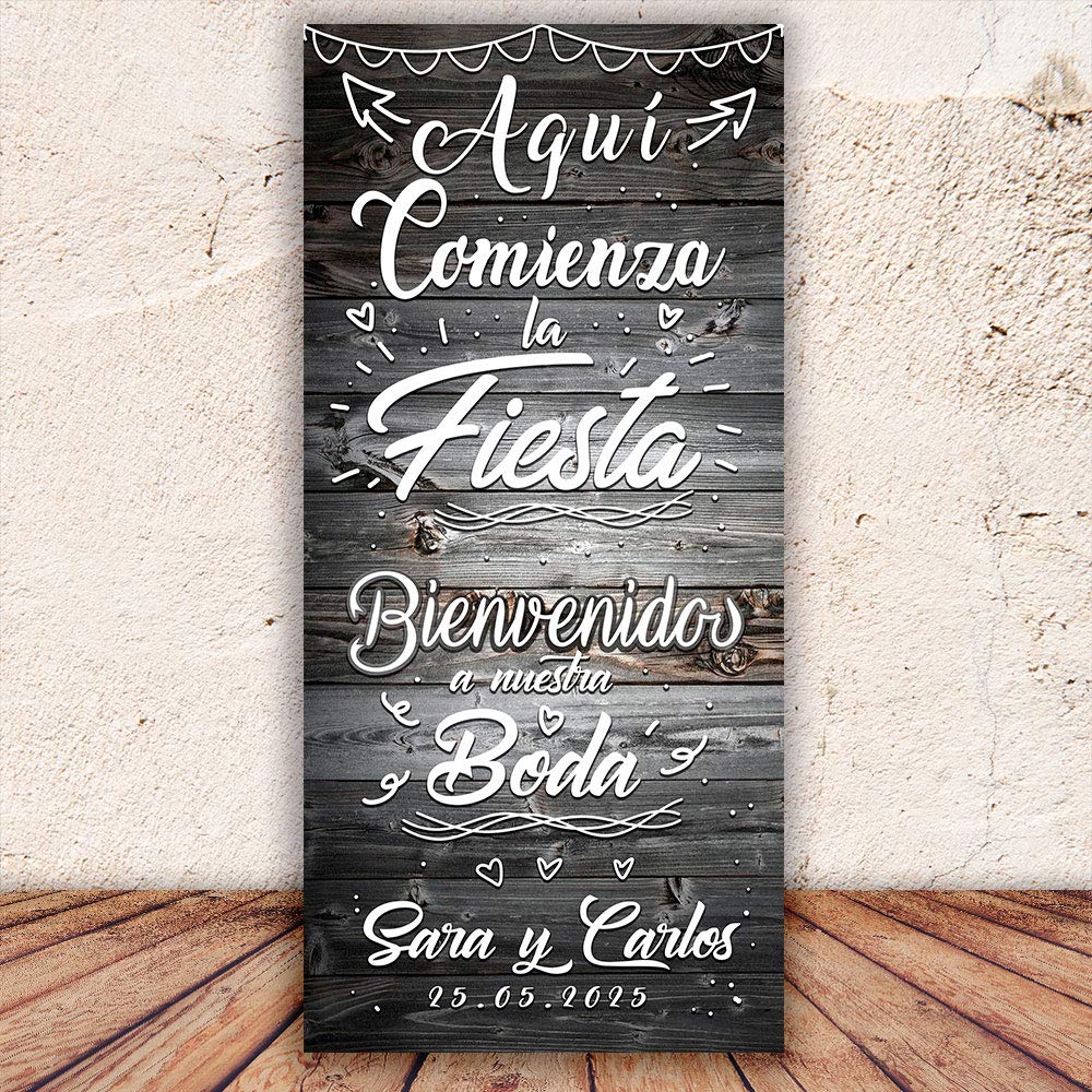Decoración Boda | Cartel Boda Fiesta | 70cm x 150cm