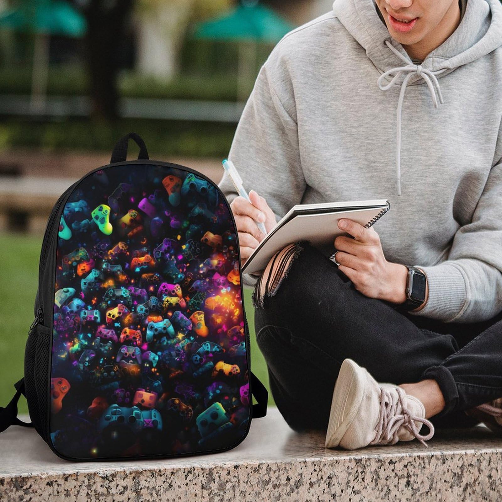 Aeoiba Backpack, Stylish Student Bookbag Large Capacity Business Computer Bag Casual Daypack for Men Women Adults