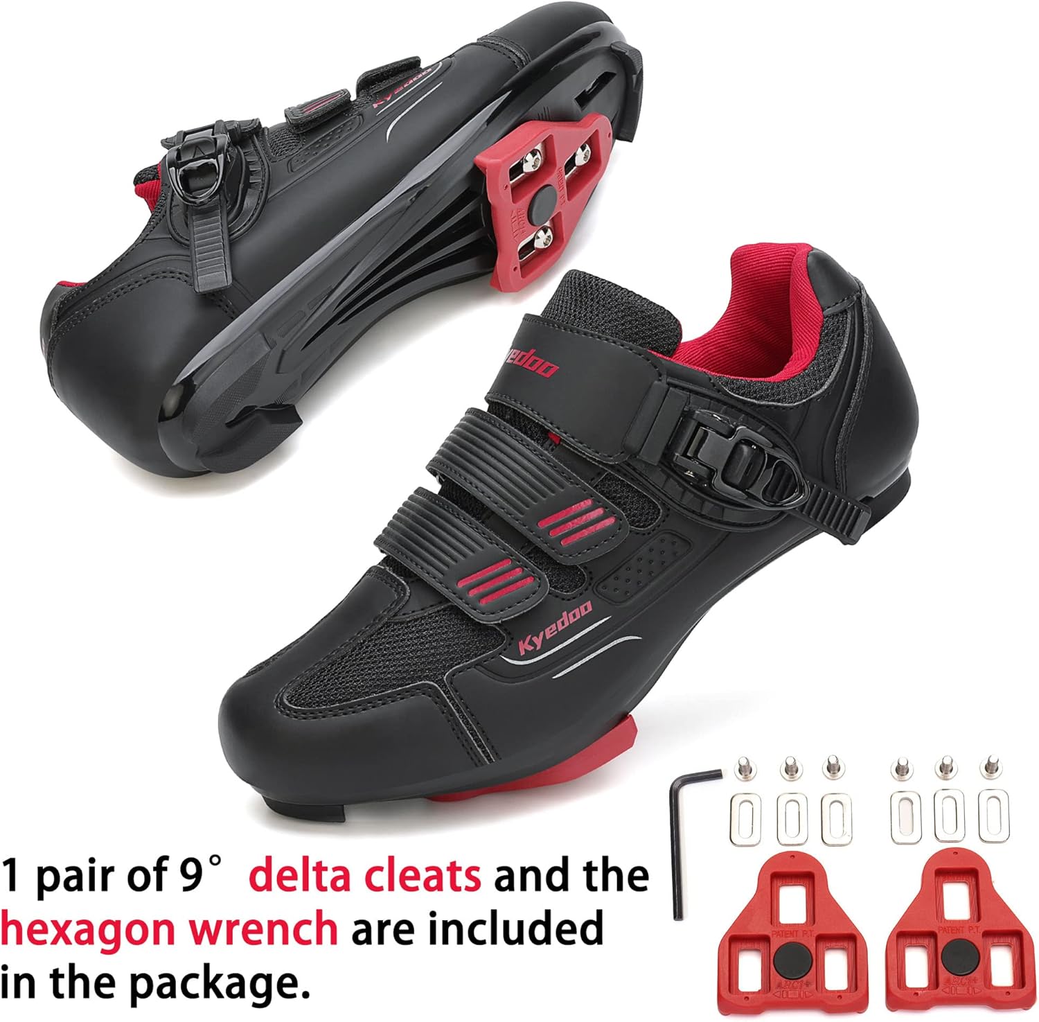 Unisex Cycling Shoes Compatible with Peloton Bike Shoes Indoor Clip in Peleton Road Bike Riding Racing Biking Shoes with Delta Cleats for Mens Womens Indoor Outdoor Bike Pedal - Image 7