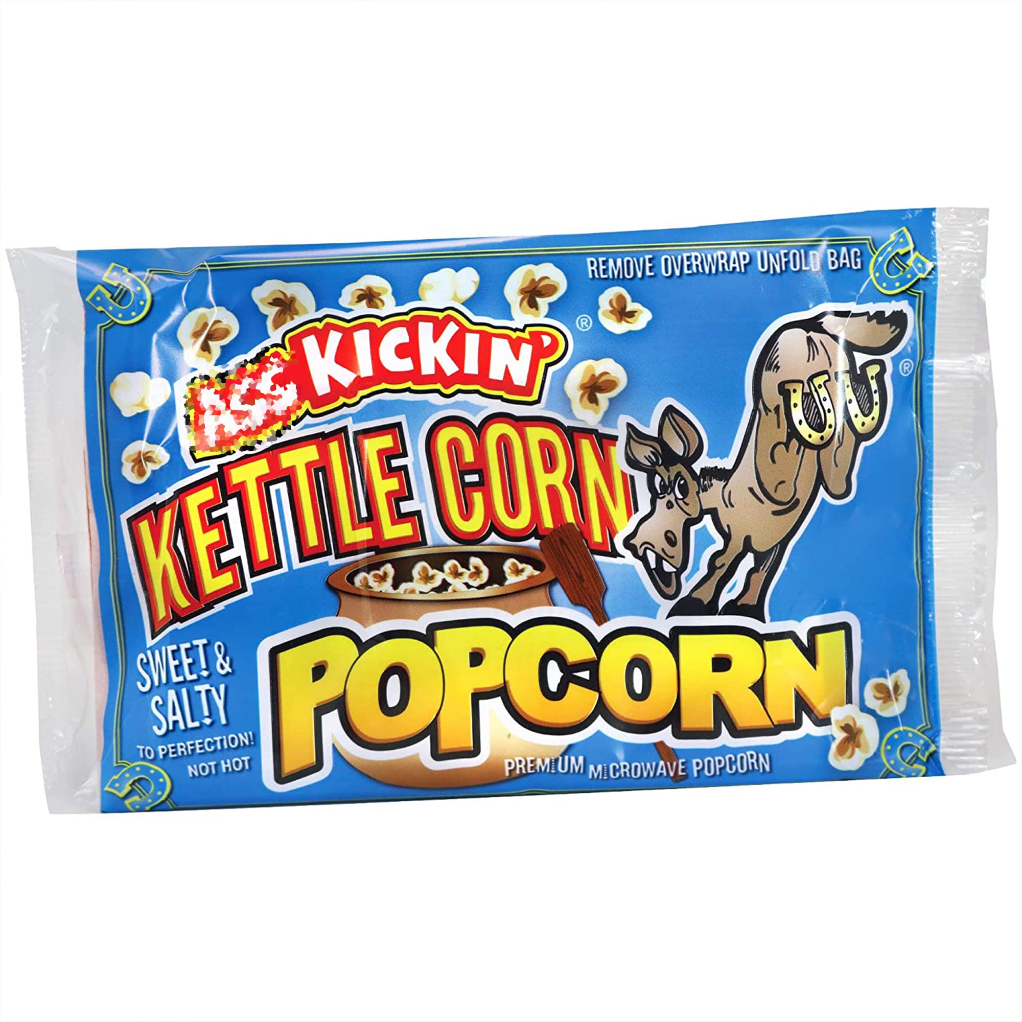 KICKIN' Premium Microwave Popcorn – Variety Gift Pack (6) - Ultimate Spicy and Sweat Gourmet Gift - Try if you dare! - Kettle Corn - 3 Pack