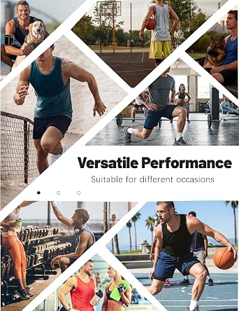 OYGSieg 6 Pack Men's Quick Dry Workout Tank Tops Breathable Gym Sleeveless Muscle Shirts for Active Men