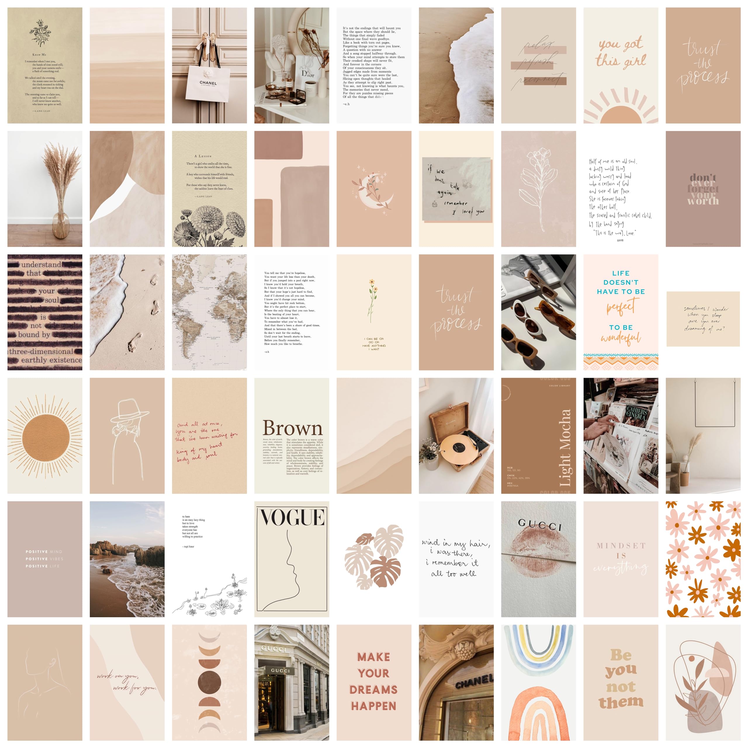 Aesthetic Wall Collage Kit - 54 Prints FREE SHIPPING -1