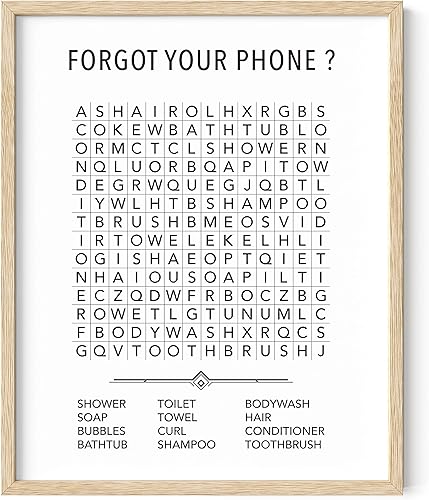 Miniatura 154 de HAUS AND HUES Decoración Divertida de Baño – Arte de Pared de Barba y Mullet, Letrero Humorístico de Baño, Impresión de Pared Divertida para Baño o