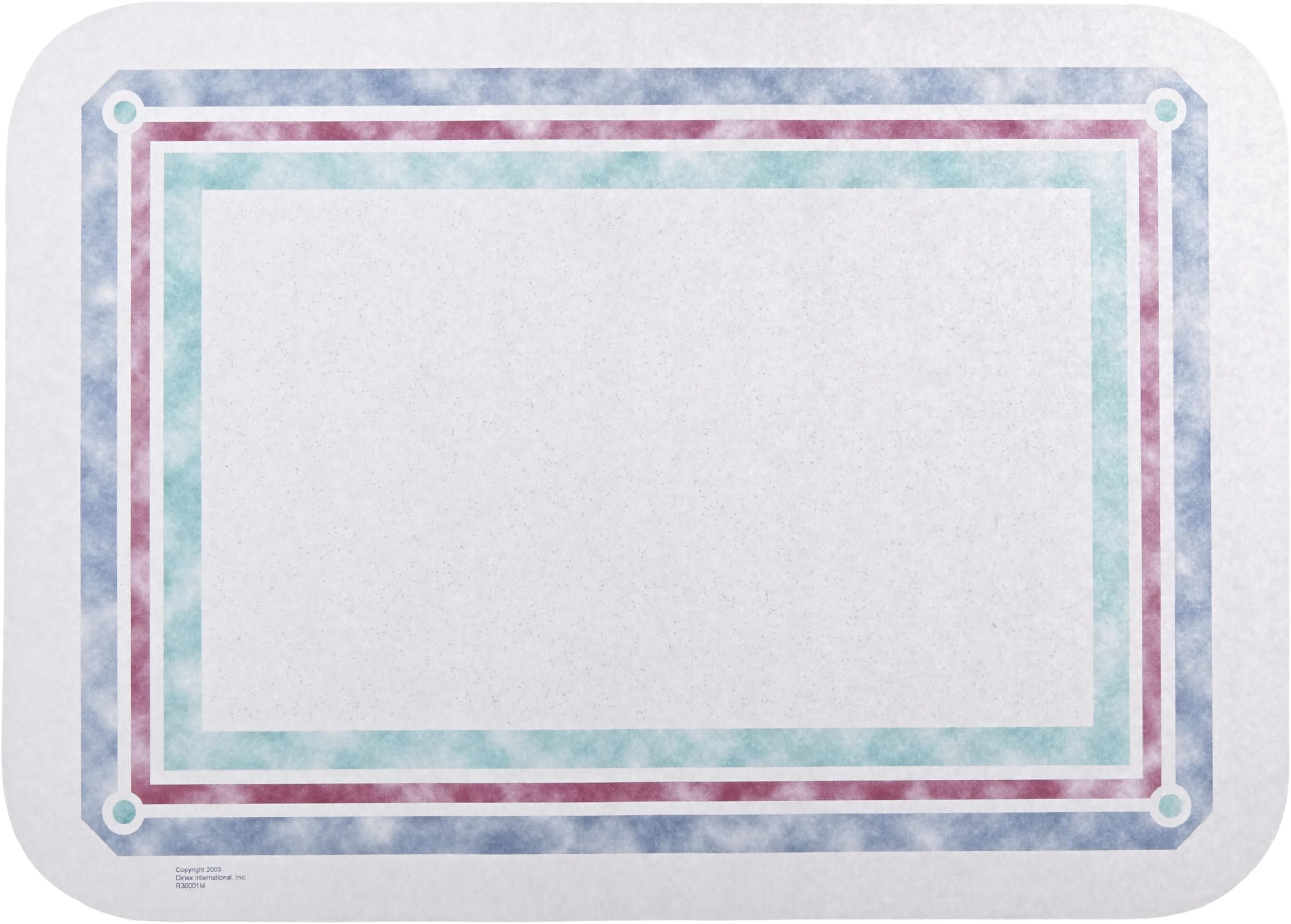 Dinex DXR30001M Paper Illusions Pattern Tray Cover with Scalloped Edge/Round Corner, 18-3/4" Length x 13-5/8" Width, Size M (Case of 1000)