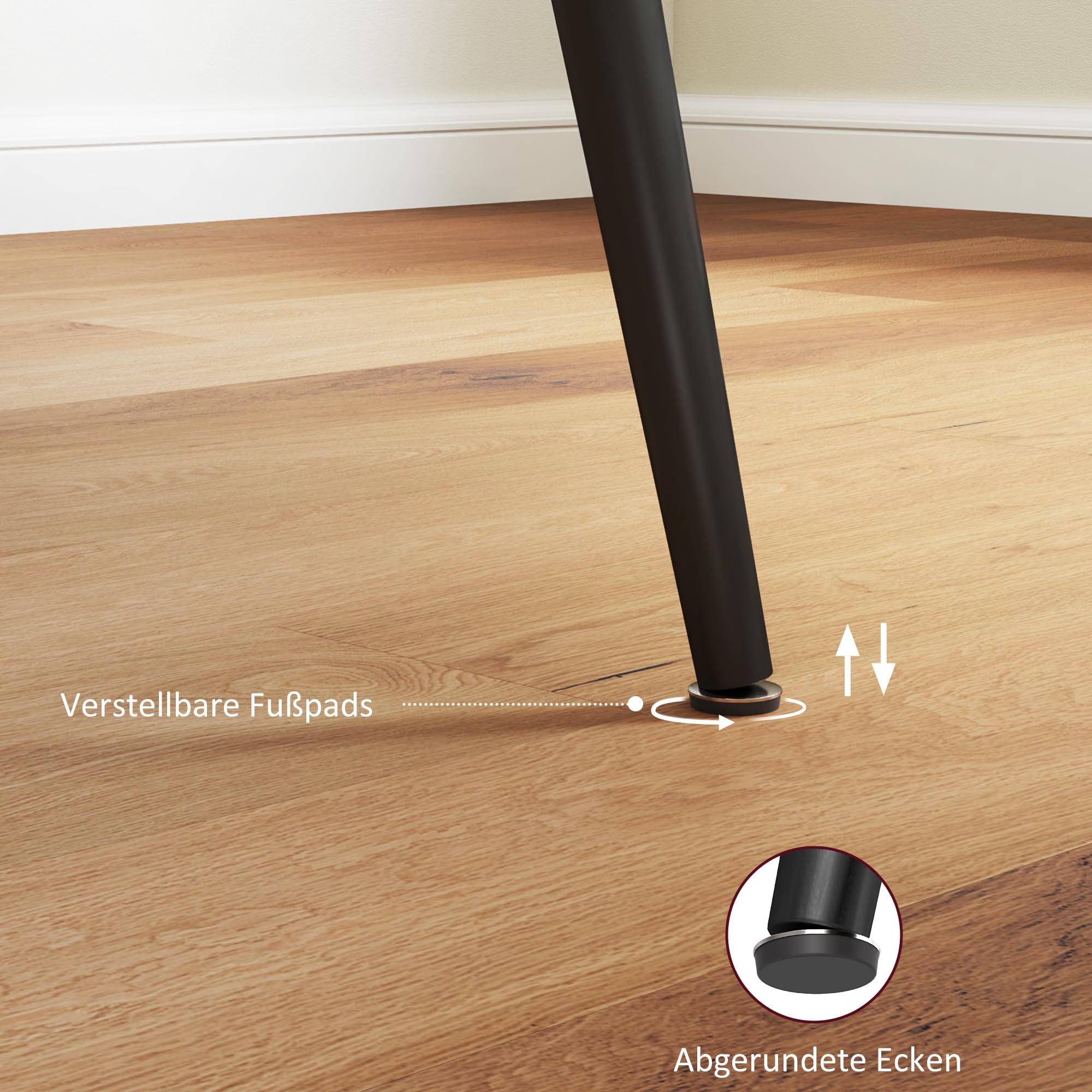 HOMCOM Esstisch ausziehbar rechteckig Küchentisch für 6-8 Personen mit Holzoptik, Schiebeschienen und Verriegelungen Esszimmertisch, Naturholz, 120-160 cm