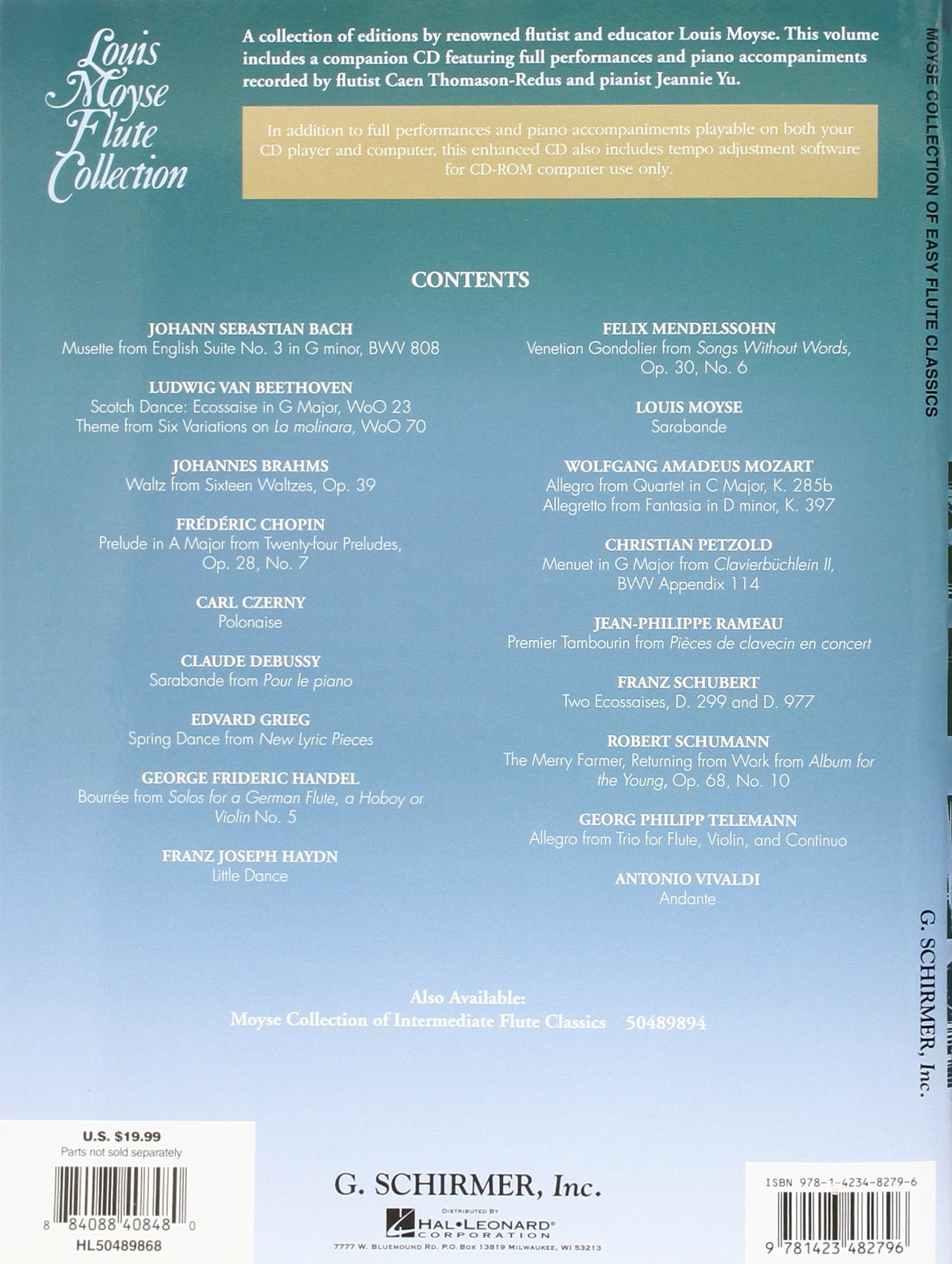 Moyse Collection of Easy Flute Classics: (Book & CD): 20 Pieces Edited by Louis Moyse
