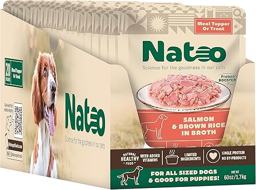 NATOO Decoración de comida para perros para comedores exigentes y golosinas para perros (arroz salmón y arroz integral), adornos para perros para
