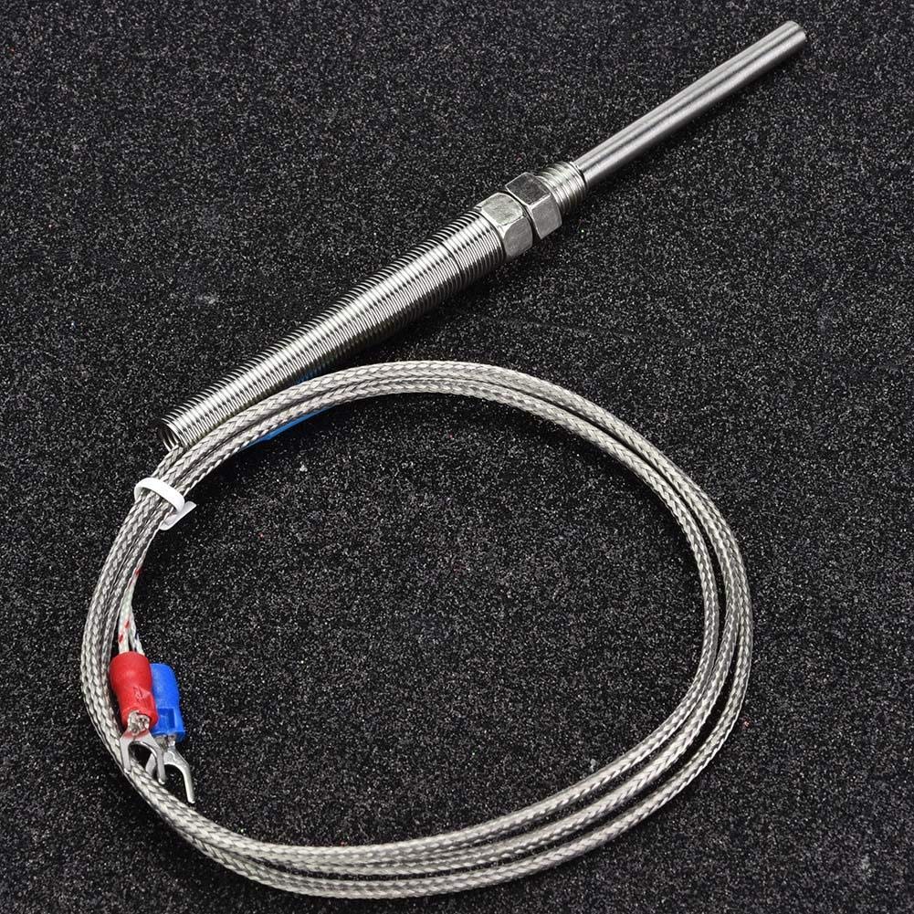 NEINUO 2m Tipo KJ M8 50mm 100mm 150 200mm Lunghezza Del Filo Del Cavo Termocoppia Sonda In Acciaio Inossidabile Termocoppia 0~400C Sensore Di Temperatura (Color : M8 K 2m 100mm - Foto 8