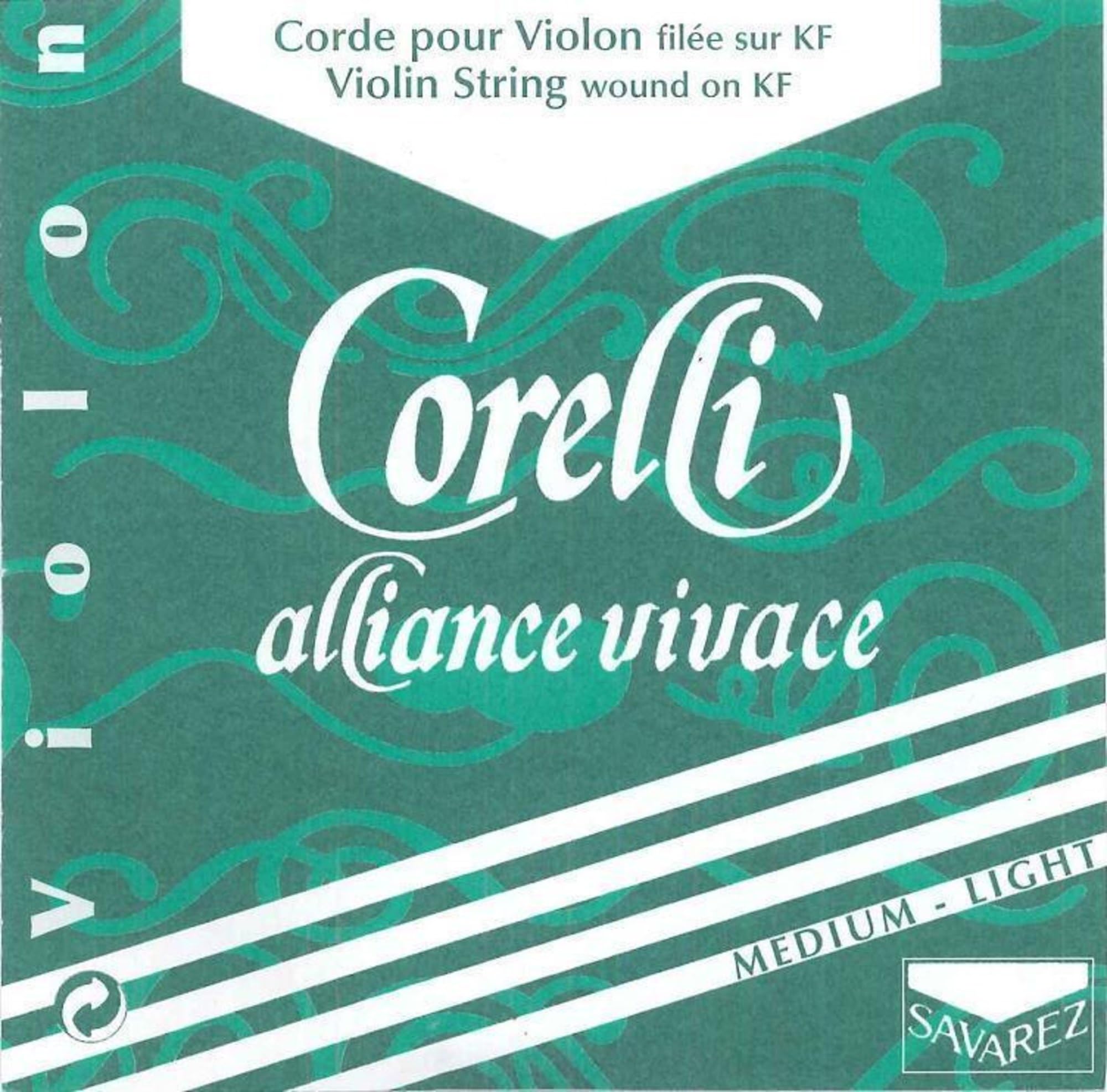 Corelli Corde per Violino Alliance D Sintetico/Rivest. Argento Light 803Ml
