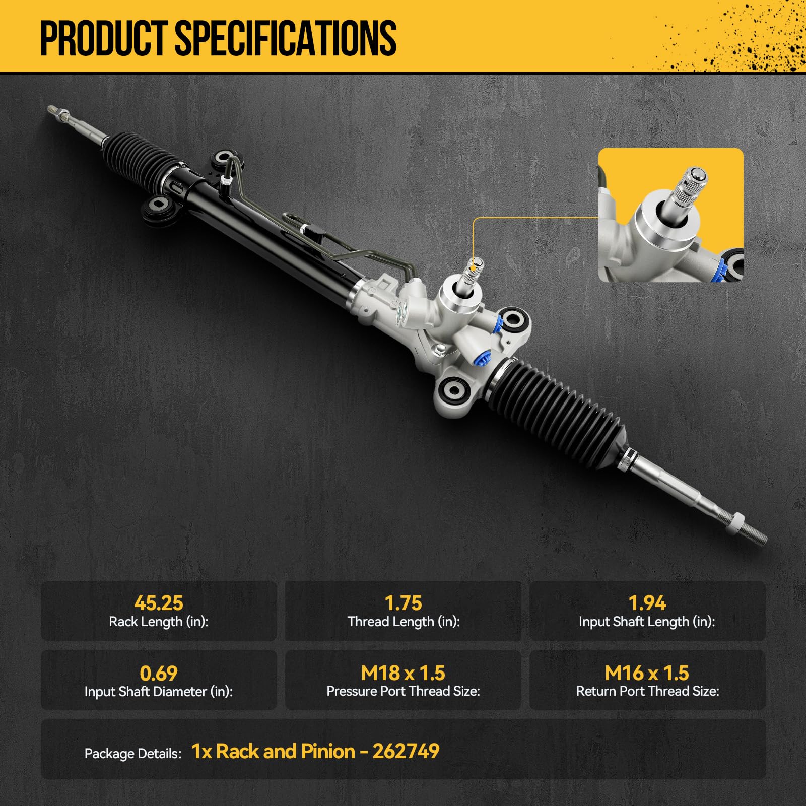 Amazon.com: KAC Power Steering Rack and Pinion Replacement for