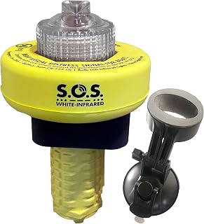 Sirius Signal C-1004 SOS LED Distress Signal - White & Infrared, USCG Approved, Includes Display Mount, Storage Mount, Daytime Flag & Whistle