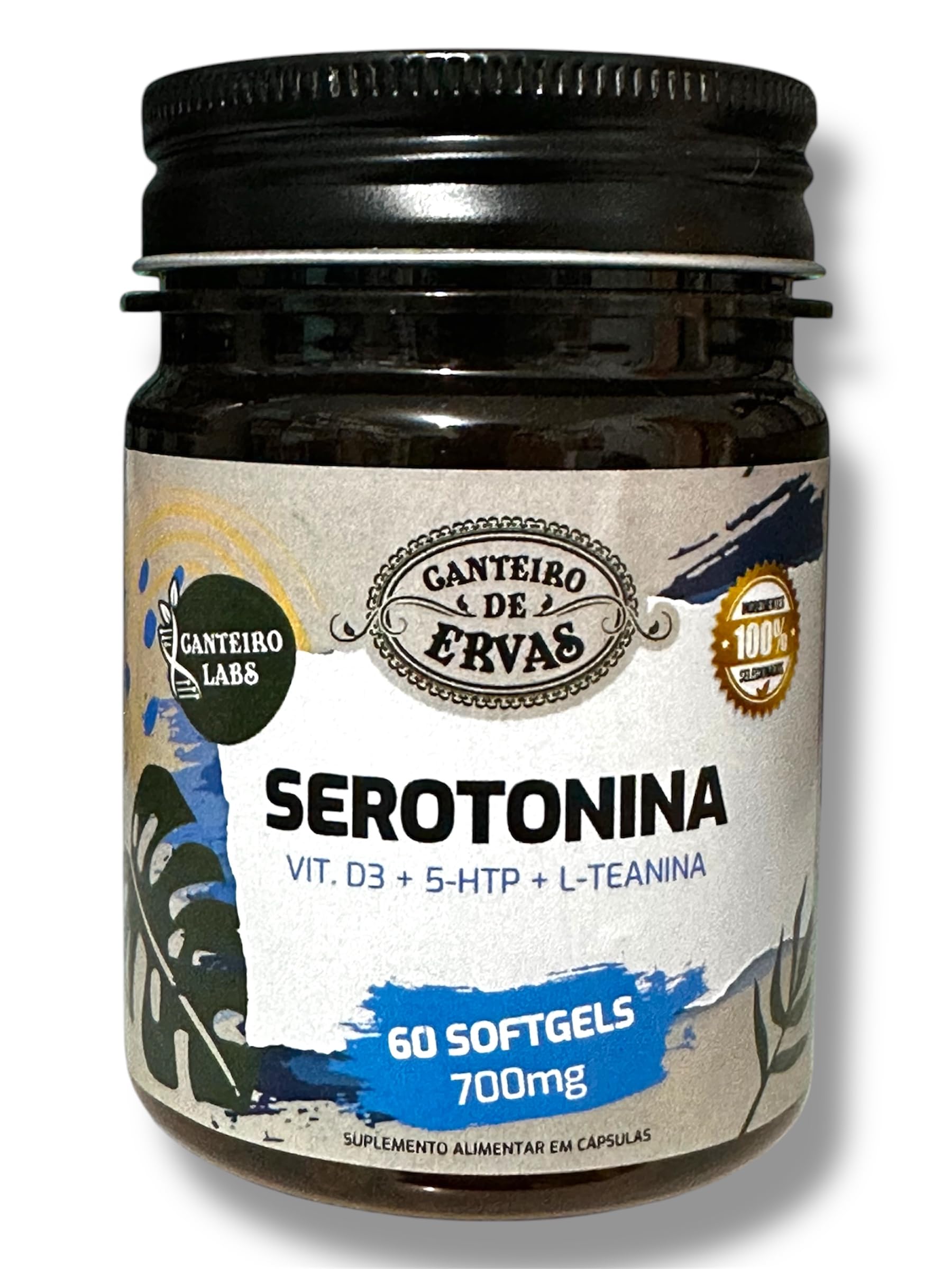 Serotonina vit d3+ 5 HTP + L teanina 700mg 60cápsulas | Amazon.com.br