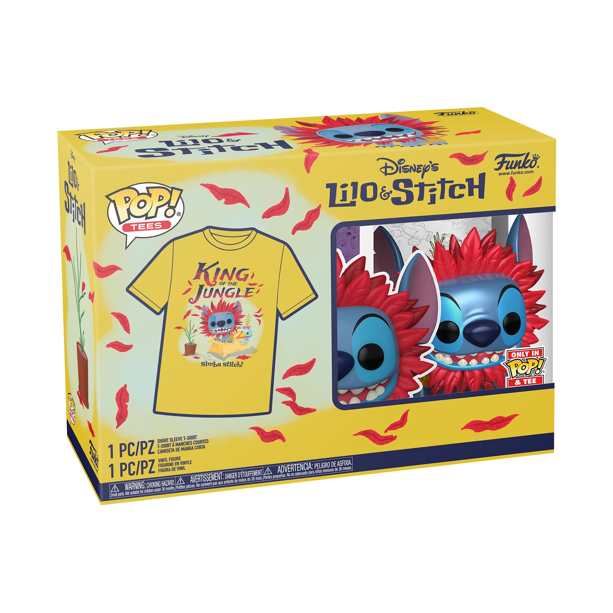 Funko POP! & Tee: Stitch Costume, Simba, M, T-Shirt, Clothes With Collectable Vinyl Figure, Gift Idea - Image 2