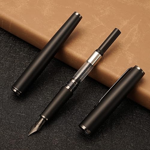 Miniatura 6 de Jinhao - Pluma estilográfica de metal 95, punta extrafina, color negro mate