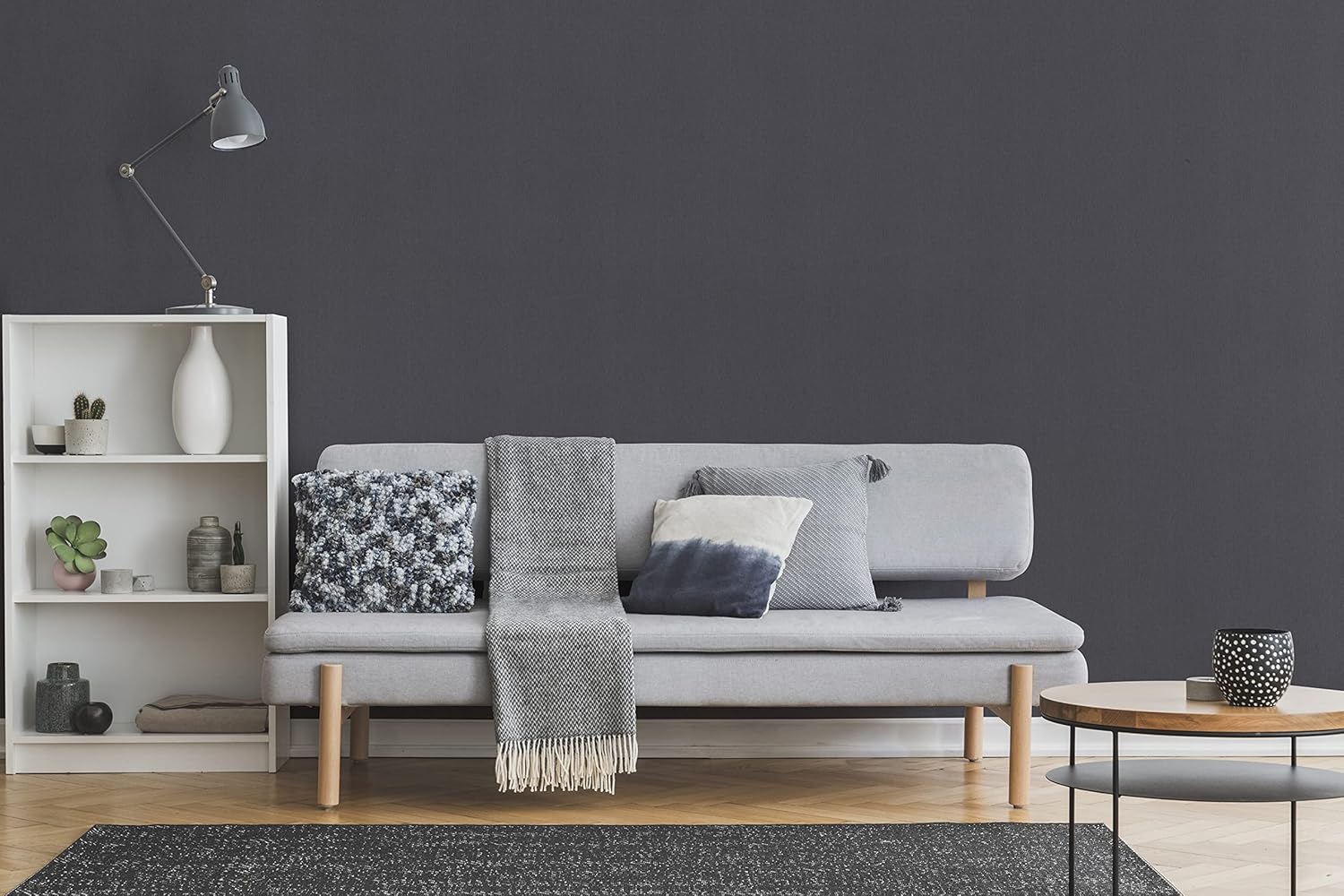 31-863 Calico Wallpaper, Charcoal