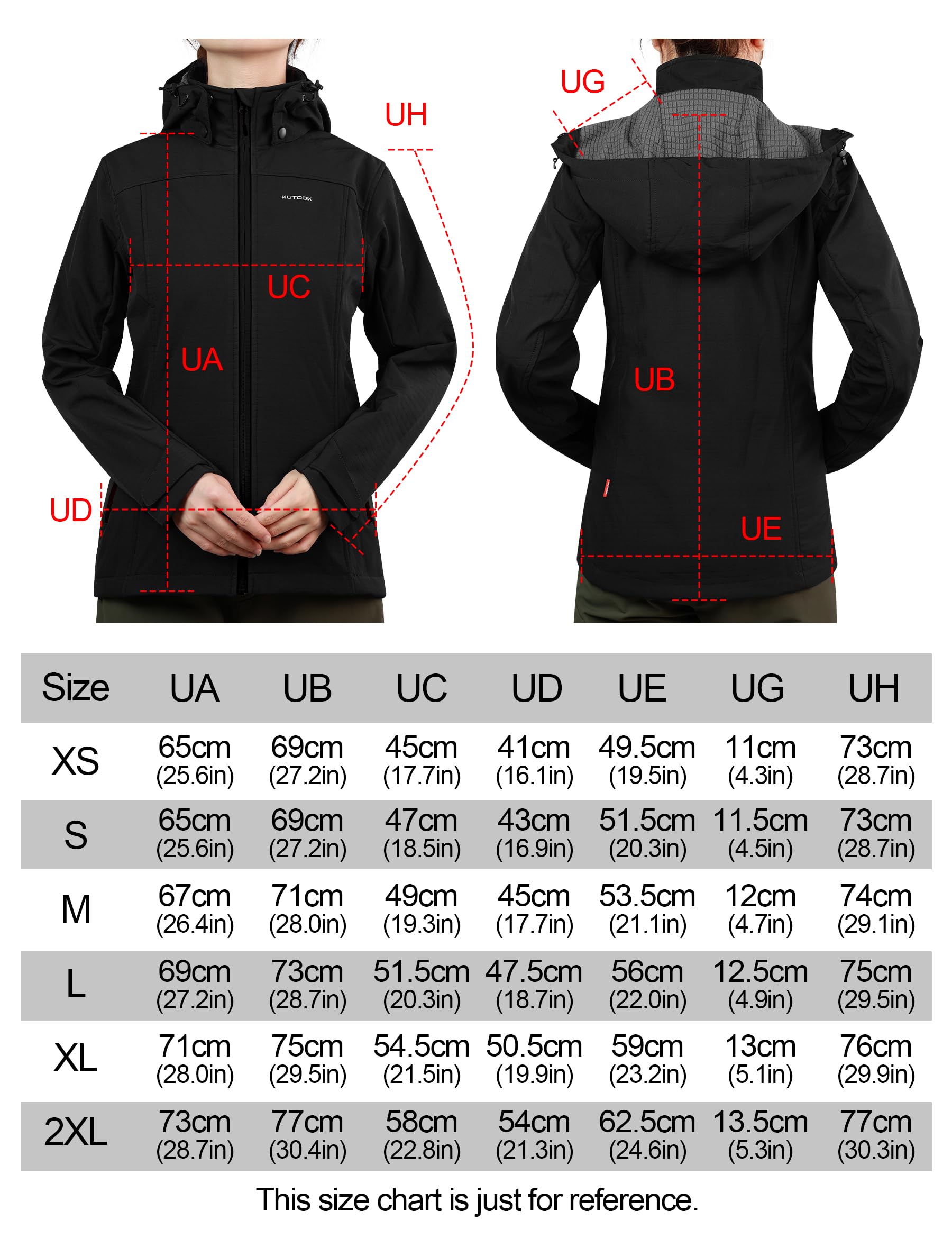 KUTOOK Veste Softshell Cycliste Hiver Femme Thermique Respirante Coupe-vent Imperméable Softshell Jacket Cyclisme Randonnée Femme Légère