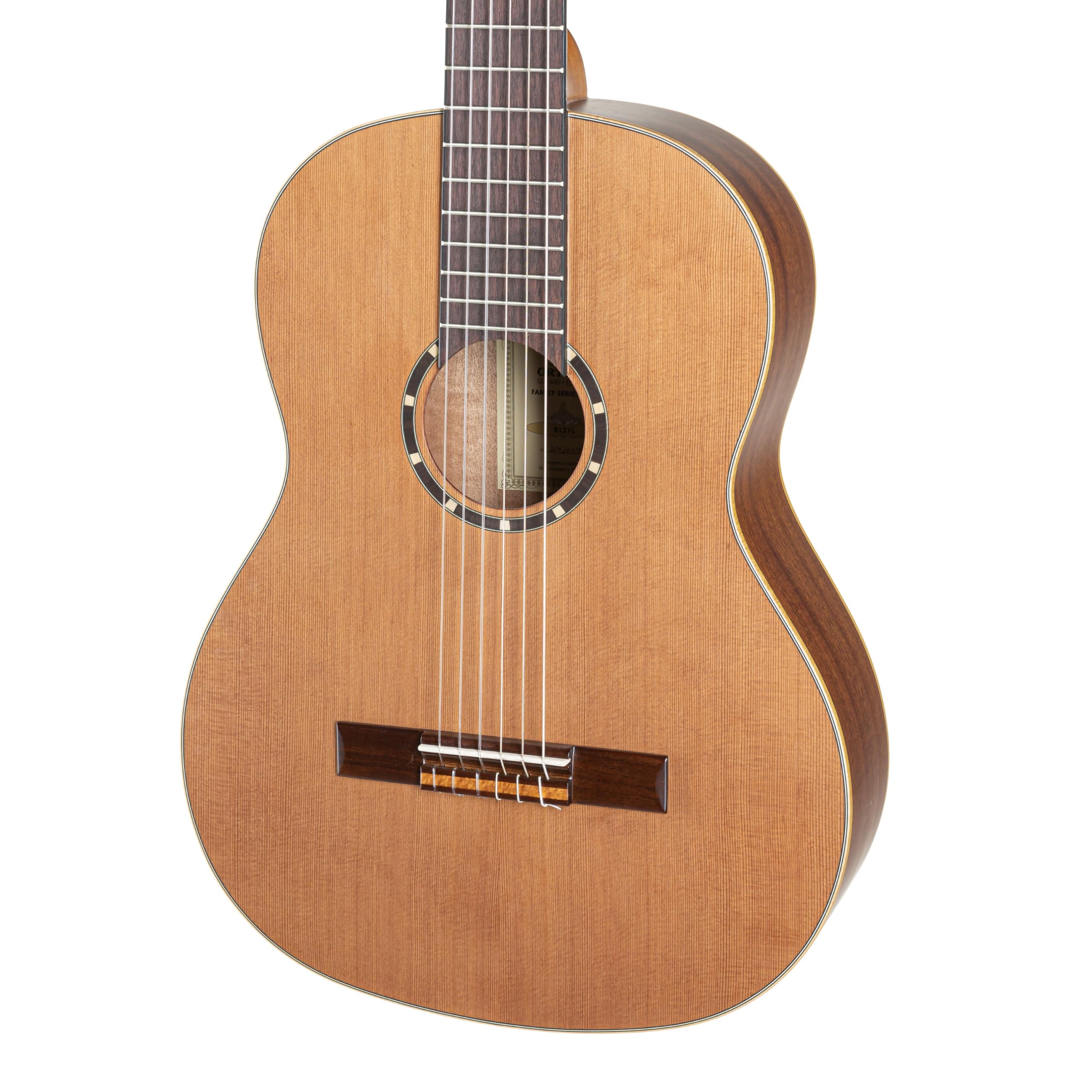Ortega R131L - Chitarra da Concerto 4/4 Elettrificata, per Mancini, Finitura Opaca, con Custodia Inclusa