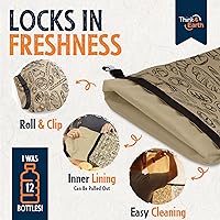 Vista 4 de THINK4EARTH Bolsas de pan reutilizables color marrón prémium para pan casero, duraderas y lavables (paquete de 2)