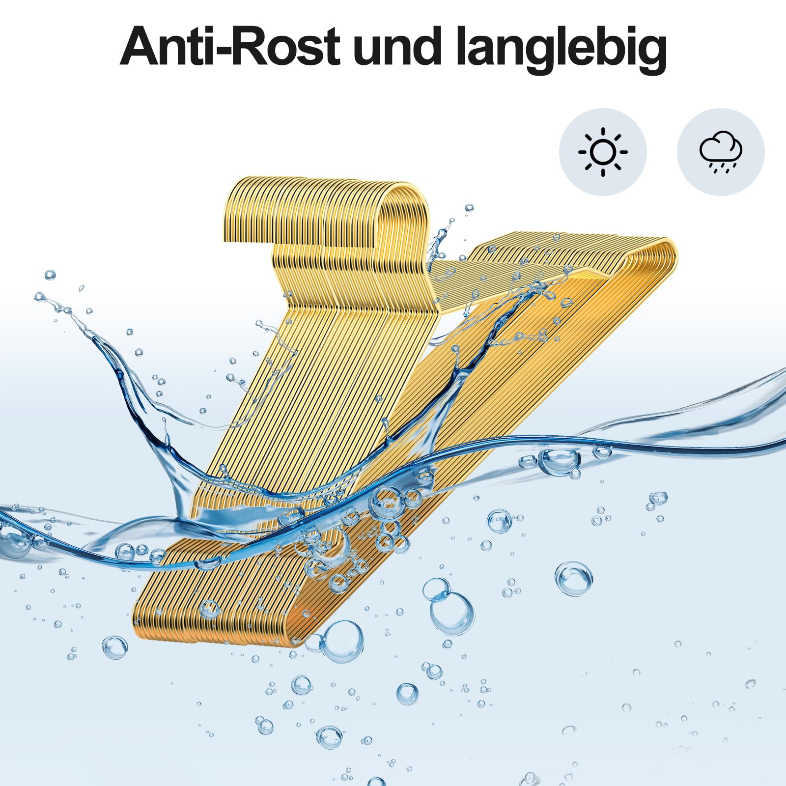 SPECILITE Metall Kleiderbügel 60 Stück, Kleiderbügel Gold, Bügel Gold