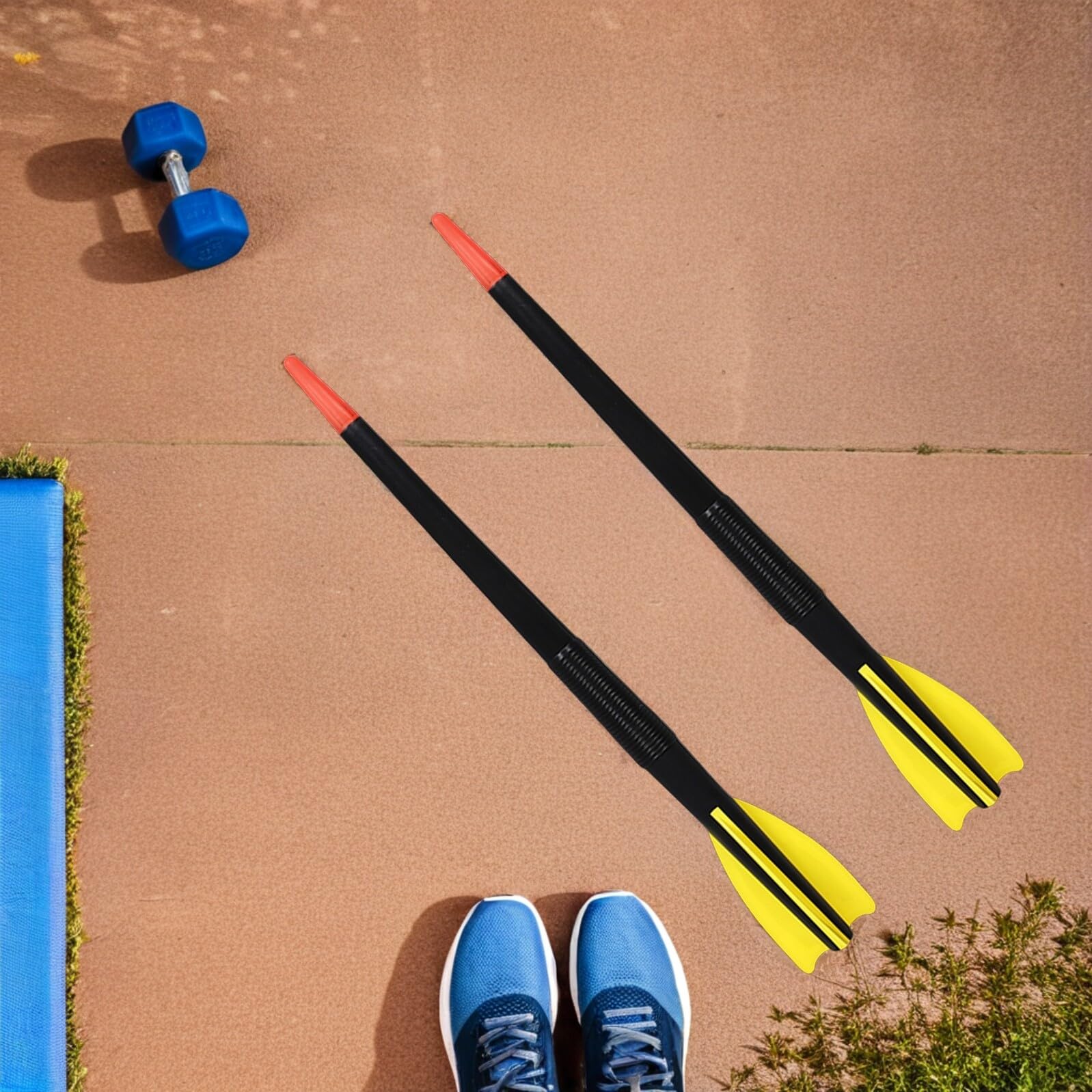 VICASKY 2 Stück Kinder Speerwurftraining mit Leichtem Abs Kunststoff Kindgerechtes Design für Outdoor Sport und Sensorisches Training im Kindergarten