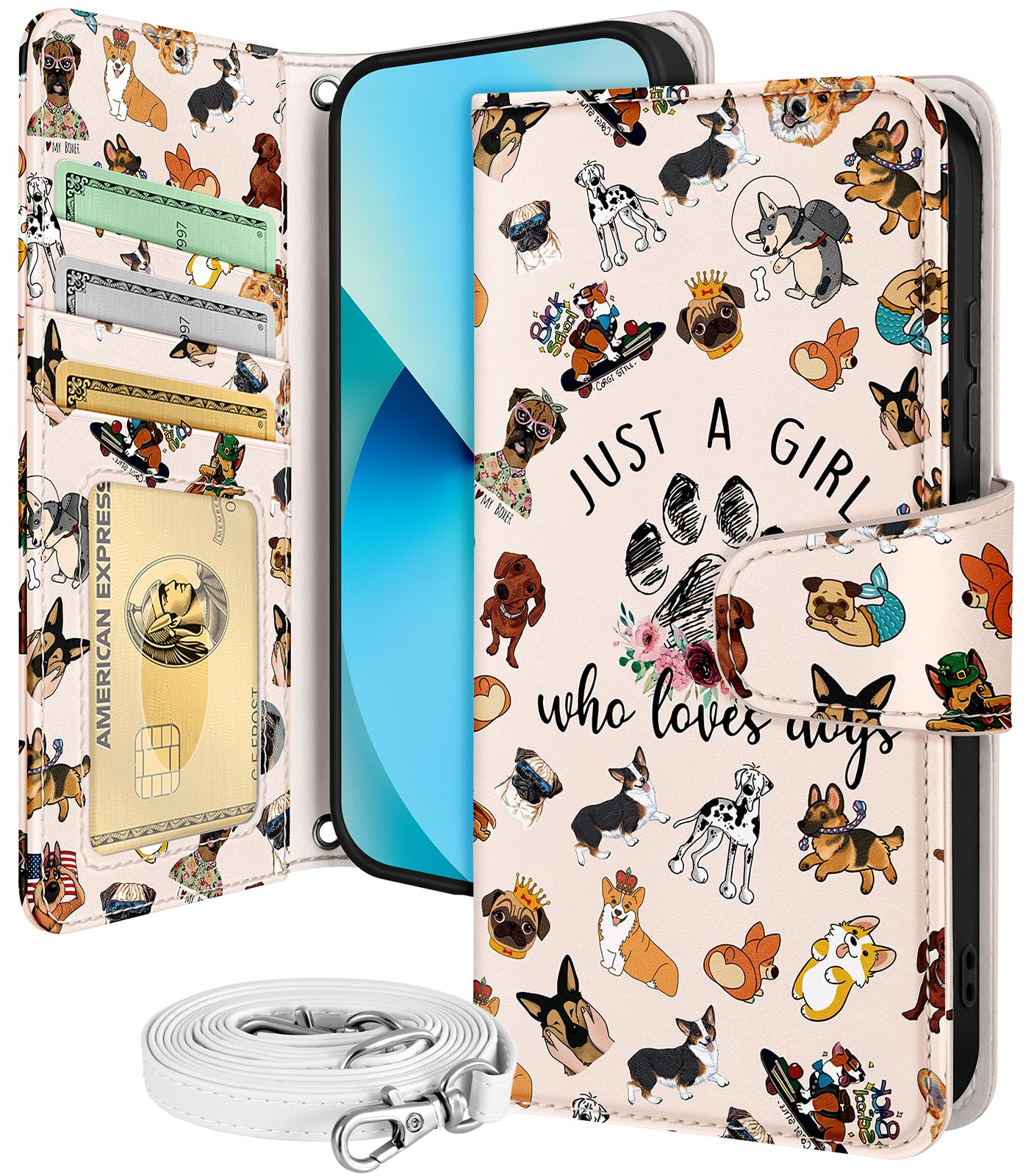 Buleens for Samsung Galaxy S23 Wallet Case for Women - with Card Holder S23 Flip Case Leather Crossbody Cute Aesthetic Galaxy S23 Case with Strap