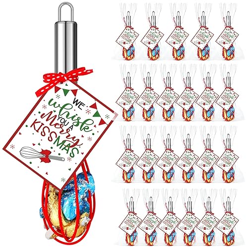 Nuogo 24 Sets Christmas Neighbor Gifts Christmas Whisk Baking Cooking