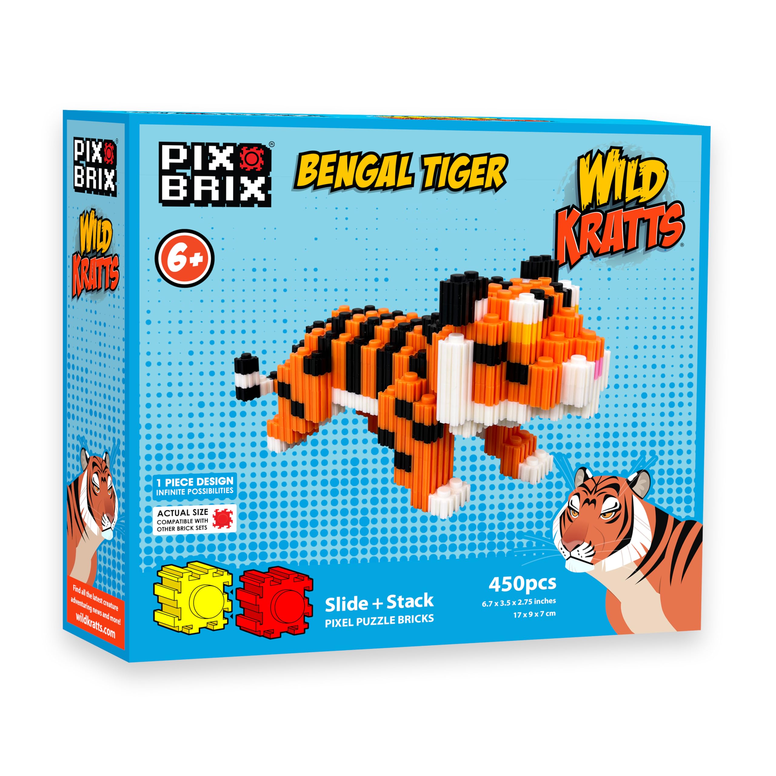 新古品　matrix プリントキュー Amazon.com: Pix Brix - Pixel Art Kit - Bengal Tiger, 450 Pieces