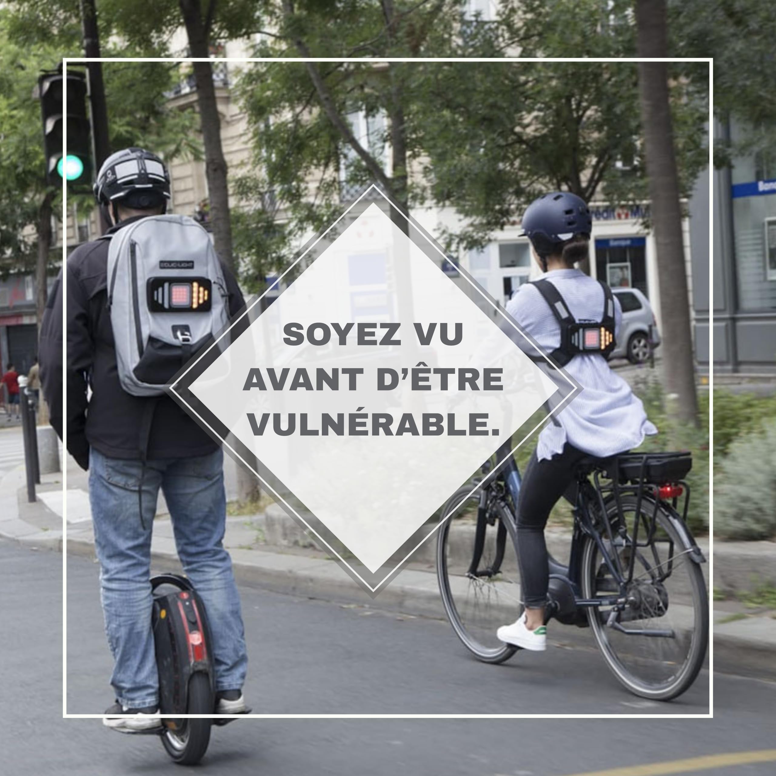 Clic-Light V2 – Clignotant Vélo LED avec Feu Arrière, Stop, Position et Détresse | Module de Signalisation Lumineux Intelligent Haute Visibilité 400m | Moto, Trottinette, Enfant et Adulte