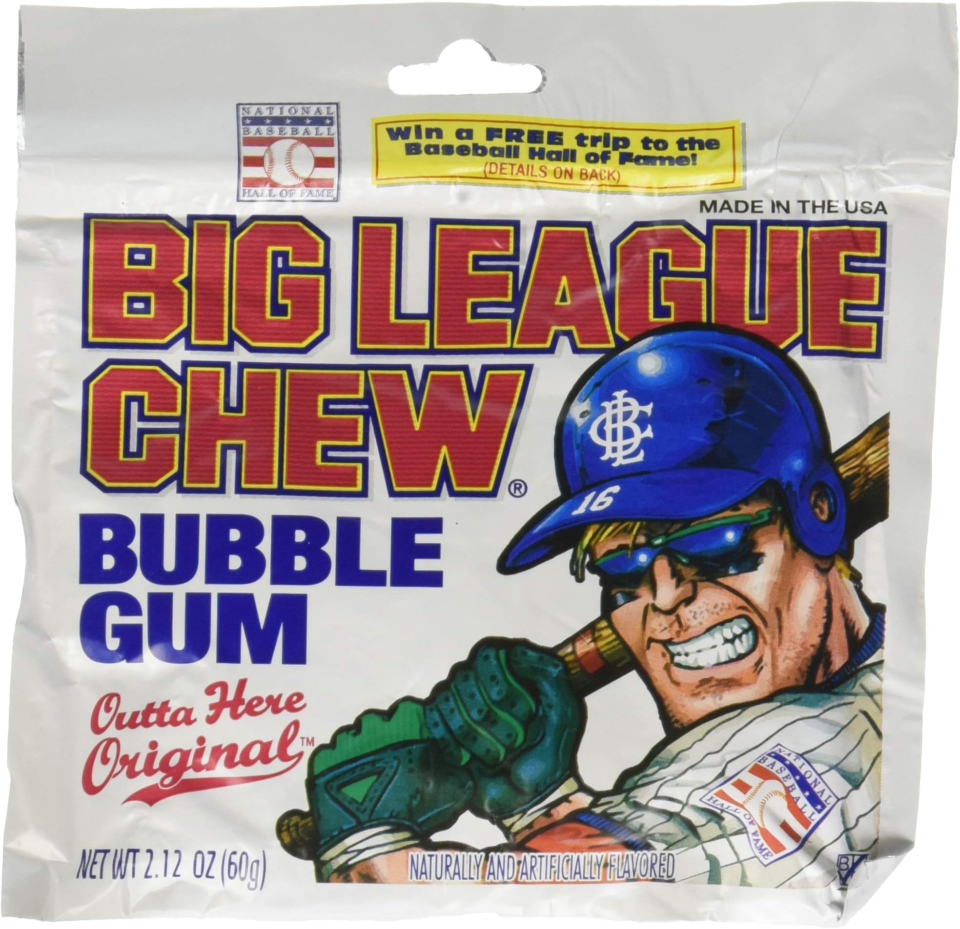 Big League Chew-Shredded Bubble Gum With Authenticity Seal + 24 Packets Original