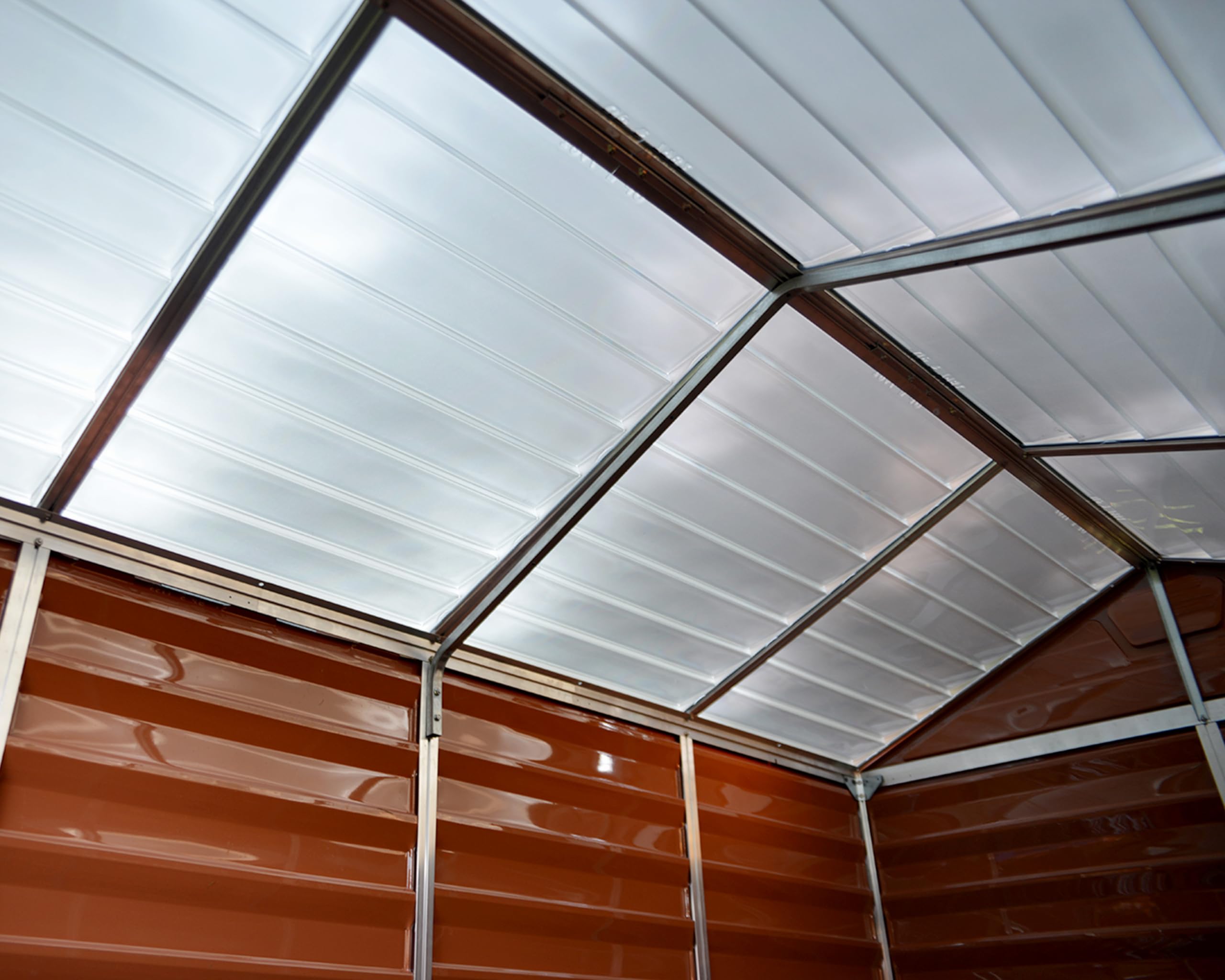 Canopia by Palram Abri de Jardin en Kit Skylight 4.2m², Cadre en Aluminium, Panneaux en Polycarbonate, Ambre