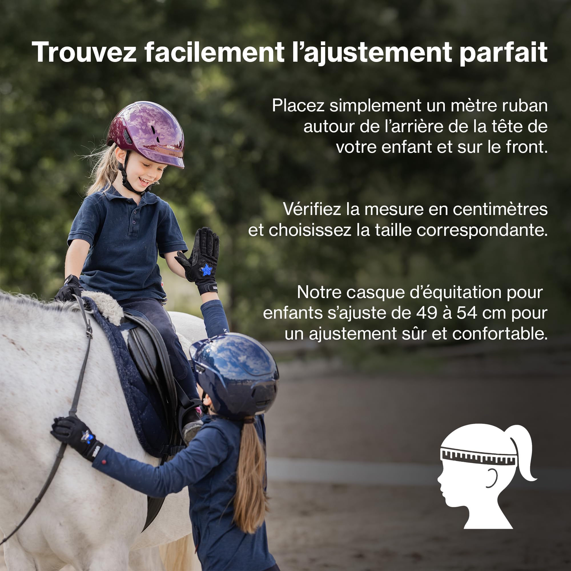 uvex kidoxx – Casque d’équitation Enfant léger et réglable