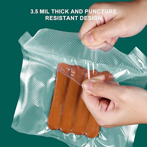 Miniatura 4 de Bolsas selladoras al vacío de 6 x 10 pulgadas para bolsas de ahorro de alimentos, bolsas de sellado al vacío para ahorro de alimentos, sellar una