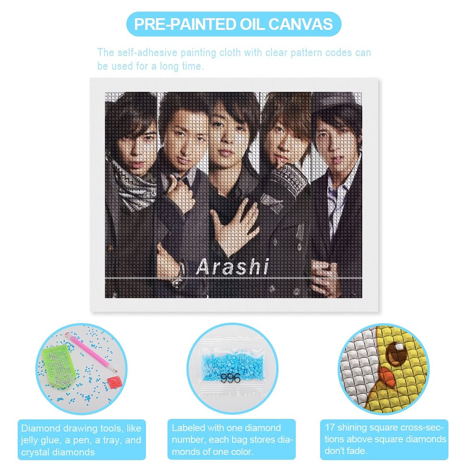 Amazon.co.jp: 嵐 ダイヤモンドアート大人の子供のためのダイヤモンド
