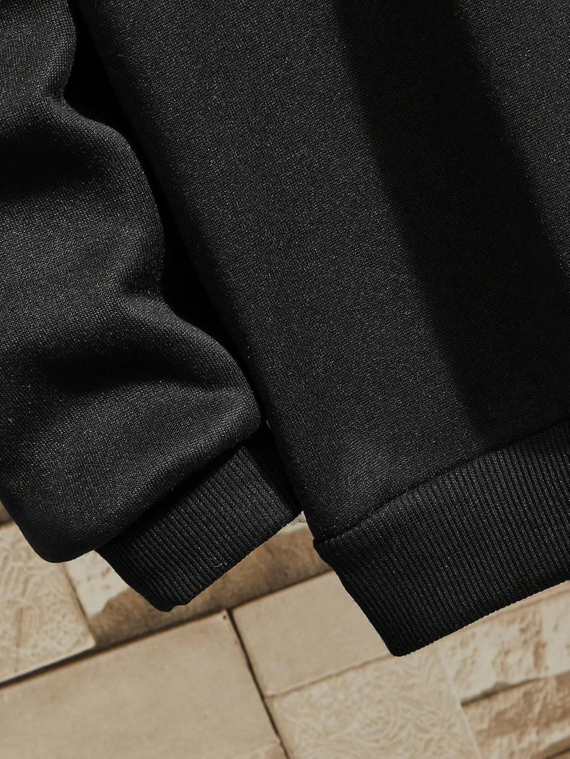 SHENHE Men's Oversized Crew Neck Graphic Letter Long Sleeve Sweatshirt Pullover Top - Image 5