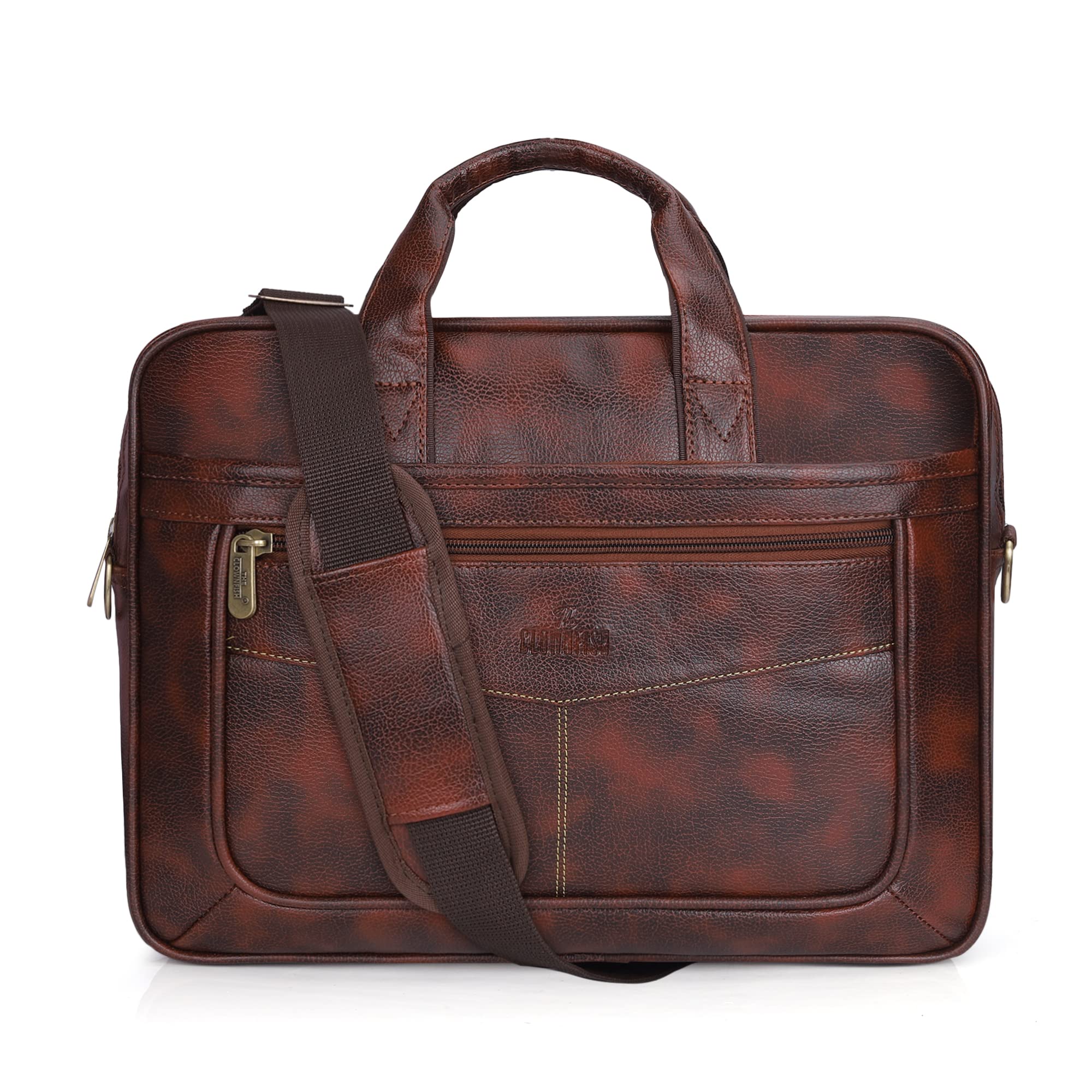 THE CLOWNFISH Unisex-Adult Faux Leather 15.6 Inch Western Laptop Messenger Bag Laptop Bag (Tan) (B09SB5Z6XS) Amazon Price History, Amazon Price Tracker