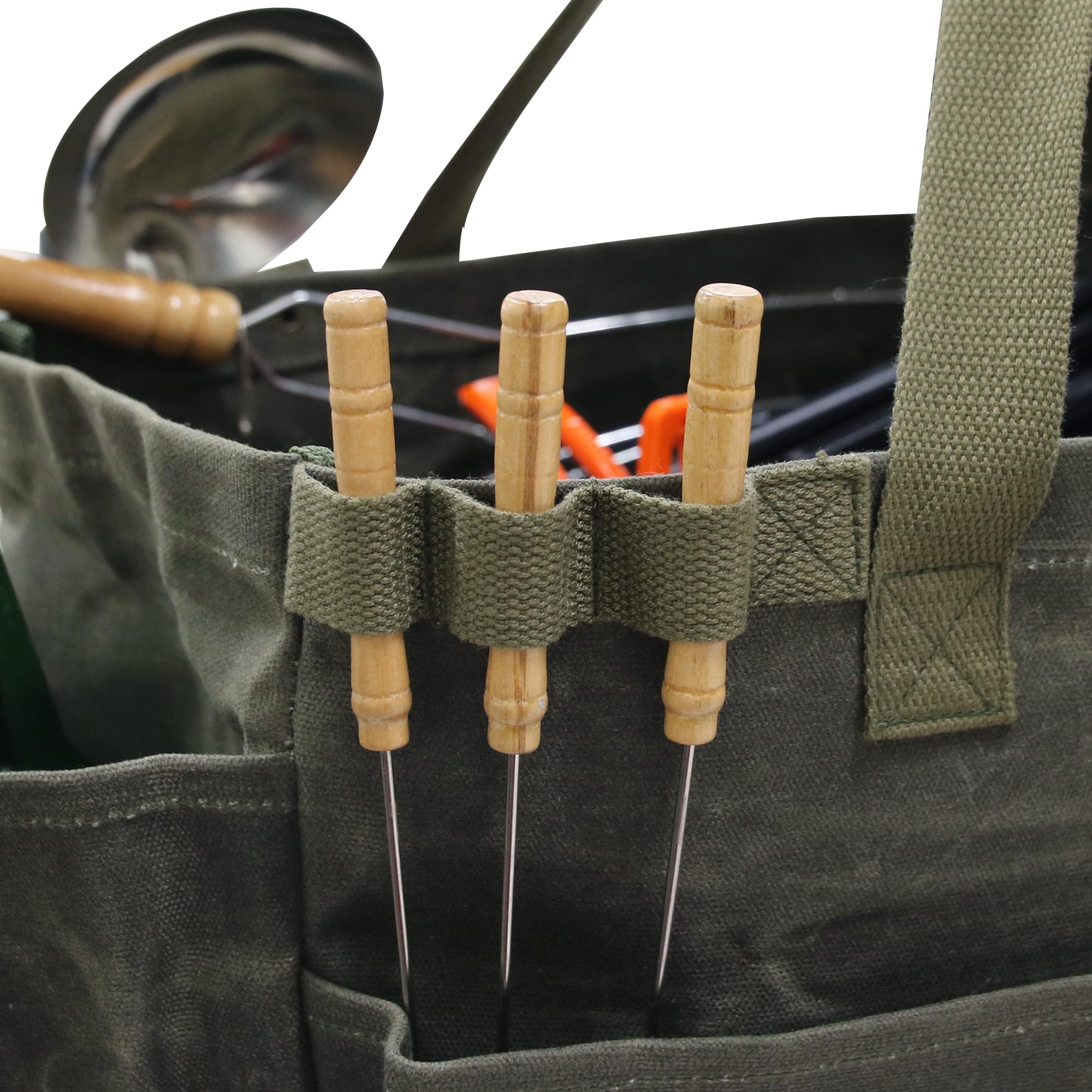 Borsa portatile per attrezzi da giardino, in tela cerata per legna da ardere