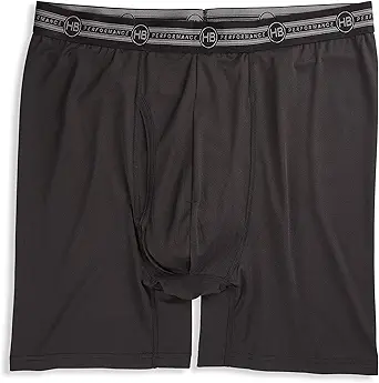 Harbor Bay by DXL Men's Big and Tall Tech Stretch Solid Boxer Briefs Black 3XL