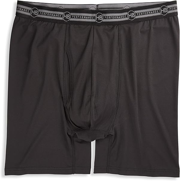Harbor Bay by DXL Men's Big and Tall Tech Stretch Solid Boxer Briefs Black 3XL