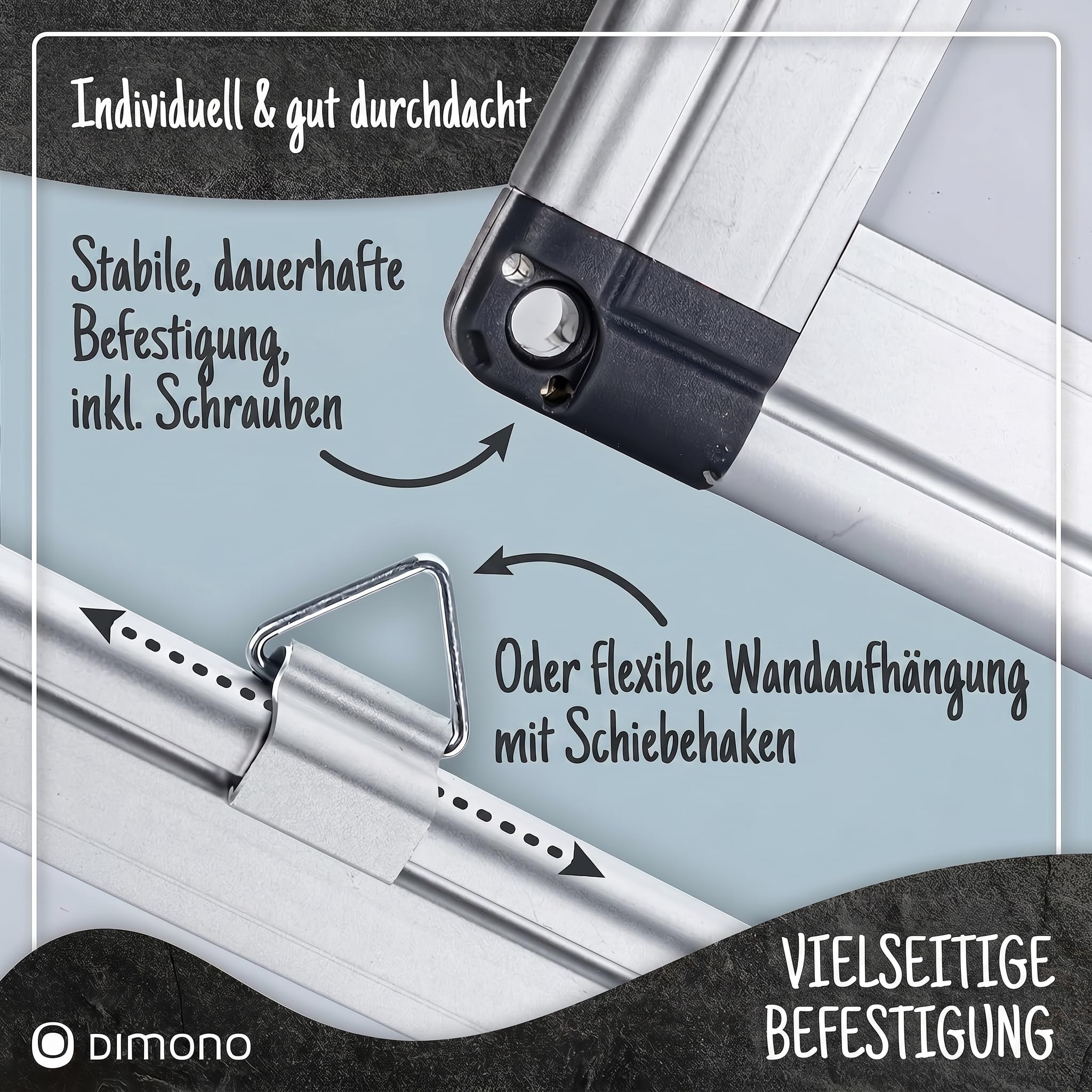 White-Board Magnettafel 90 x 59 cm, Schreibtafel Magnetisch & Abwischbar mit Stiftablage & 4 Memoboard Magnete; Must-Have Tafel für Schule, Büro & Zuhause