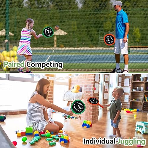 Miniatura 2 de Juego de paletas portátiles y pelotas inflables para niños o adultos, actividades en interiores y exteriores, juego deportivo para principiantes o