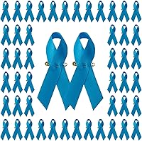 Vista 13 de WANDIC Alfileres de satén de cinta de poliéster, alfileres de cinta de concientización sobre el cáncer, broche de conciencia de fe de esperanza