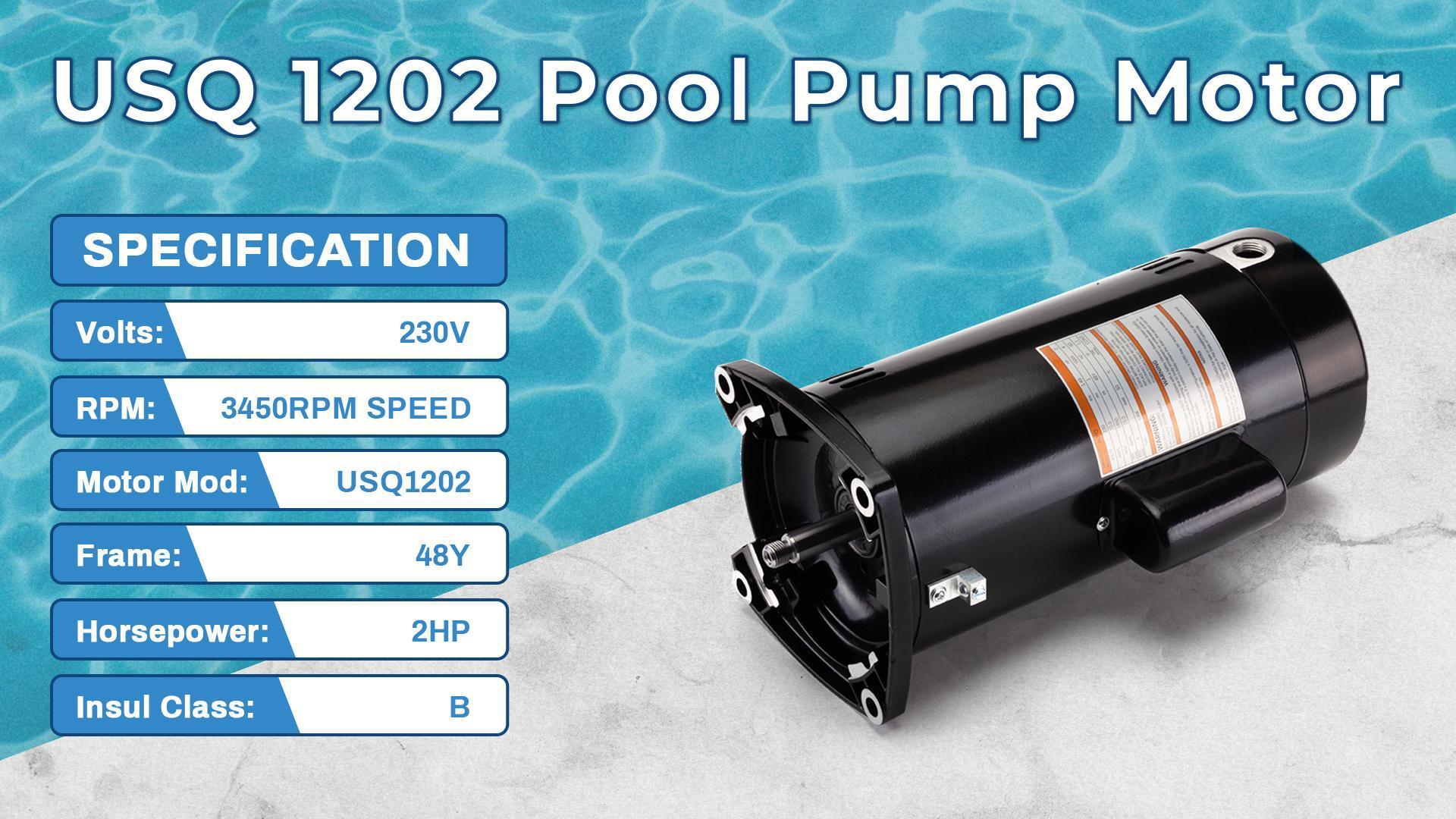 Amazon.com: VODCACA USQ1202 Swimming Pool Pump Motor and Seal