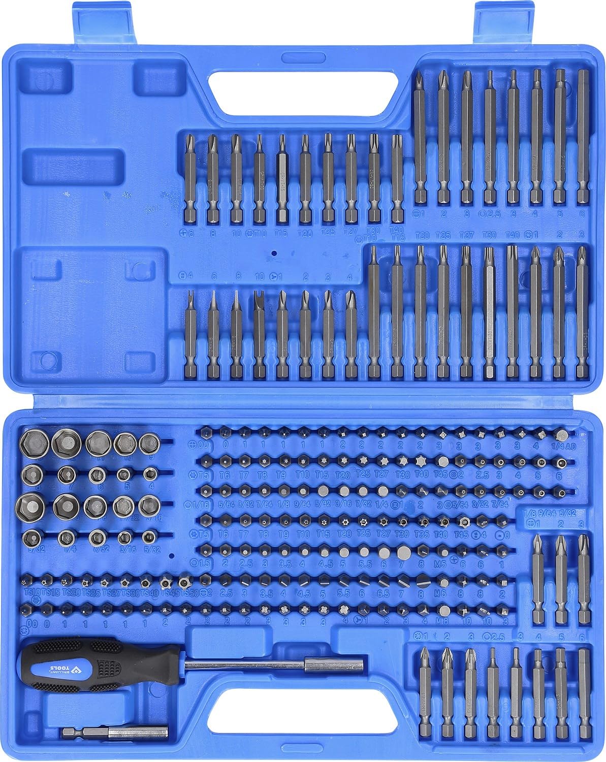 BRILLIANT TOOLS BT053208 Juego de puntas, 208 pzs [Powered by KS TOOLS]