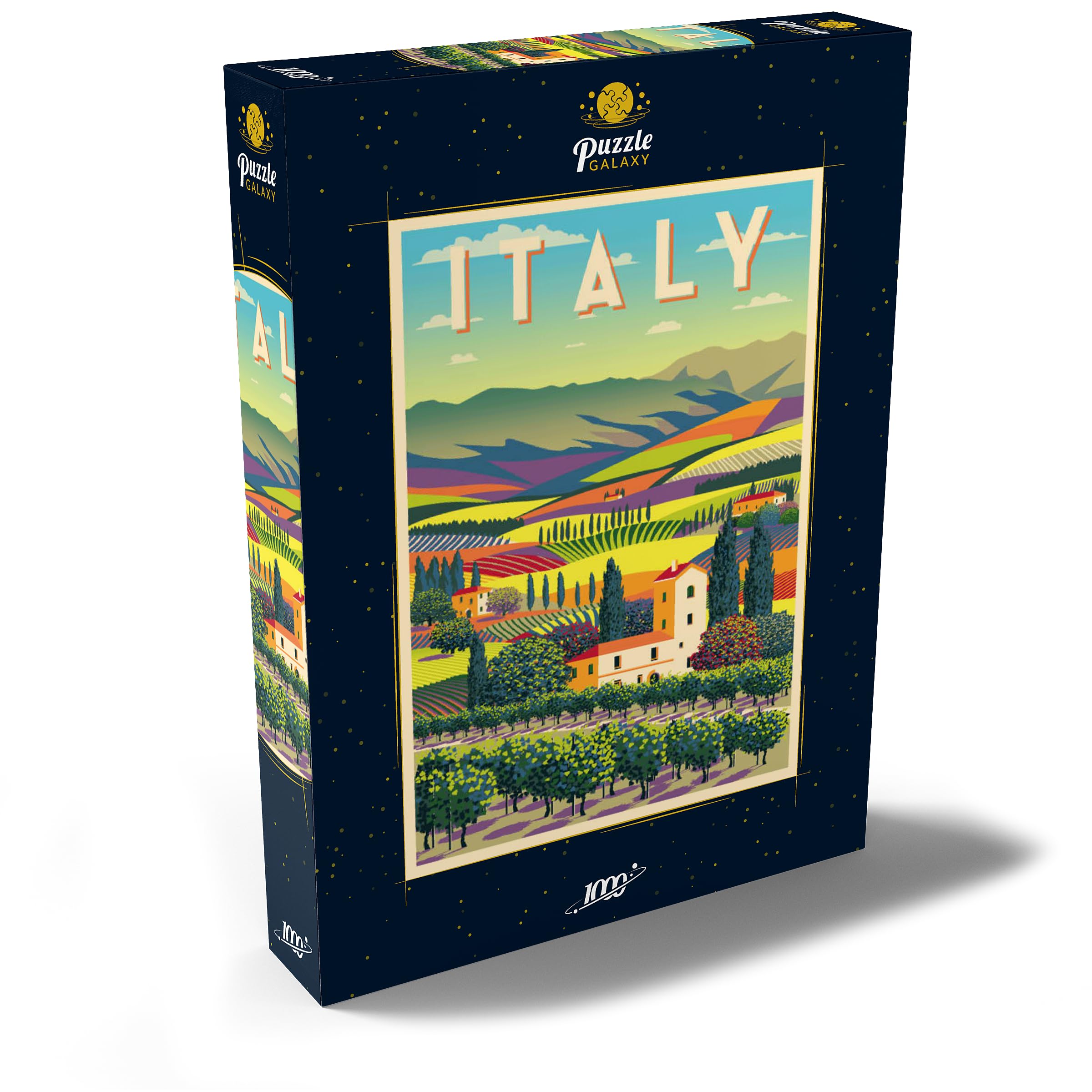 Umbria Italy Vintage Art Deco Poster Jigsaw Puzzle - 500-Piece Premium Puzzle For Adults, Made In USA - View #5