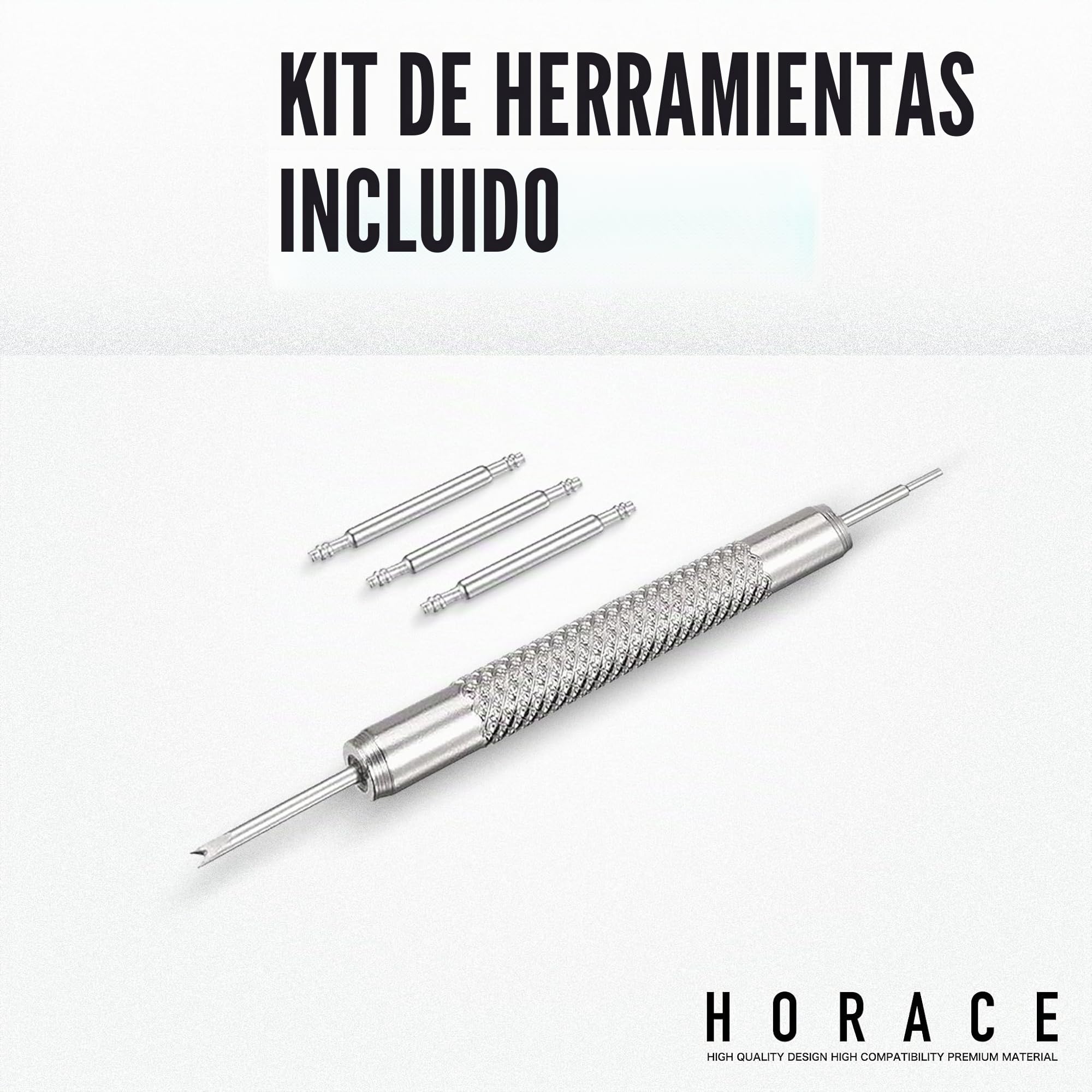 HORACE Correa de Reloj 20 mm de Caucho FKM Premium – Suave, Impermeable y Duradera – Compatible con Rolex Submariner 40 mm