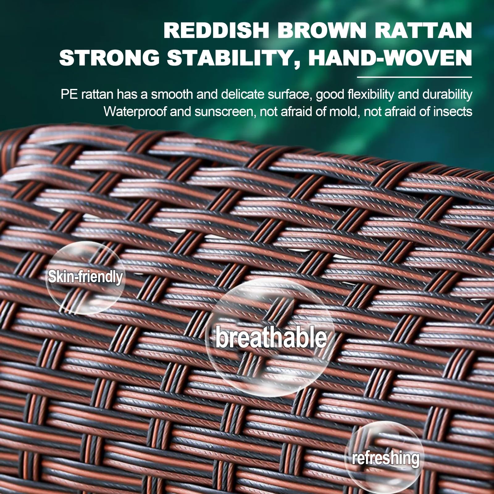 Ratán Tumbona Playa Plegable Ligera,tumbonas Jardin Exterior,silla Gravedad Cero Tumbona De Relax,Portátil Tumbonas Con Reposabrazos, Respaldo Ajustable,respirable,ahorra Espacio. ( Color : Brown )