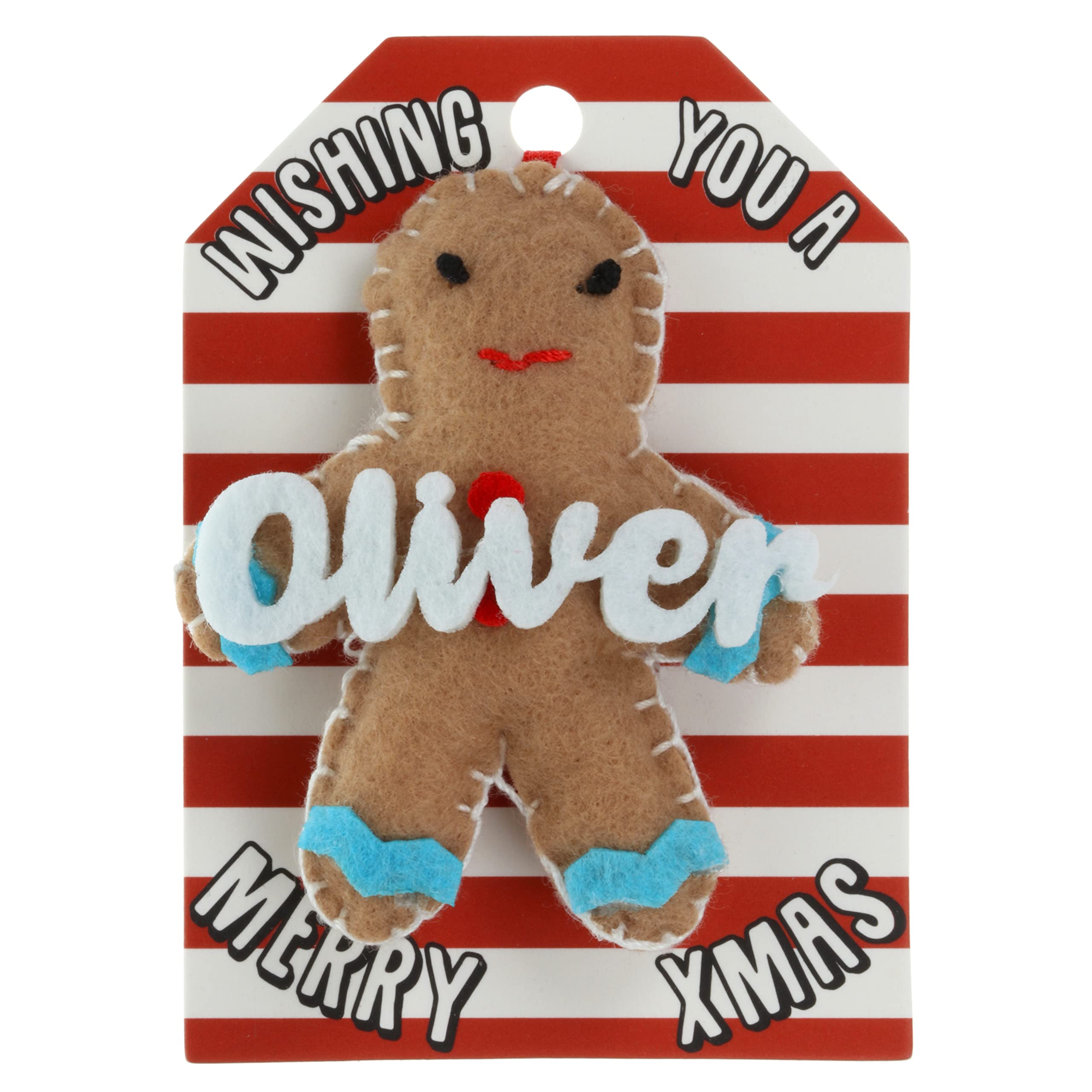 Oliver Name Gingerbread Man Christmas Tree Bauble Decoration Hanging Gift