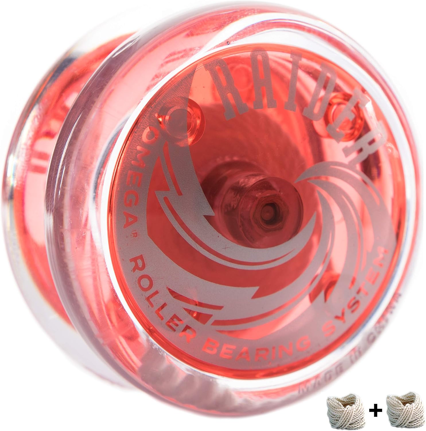 Yomega Raider Yoyo Bearings (Light Red) Competition Looping Play with 2 Extra Strings: Kuasai Trik Yo-yo dengan Gaya!
