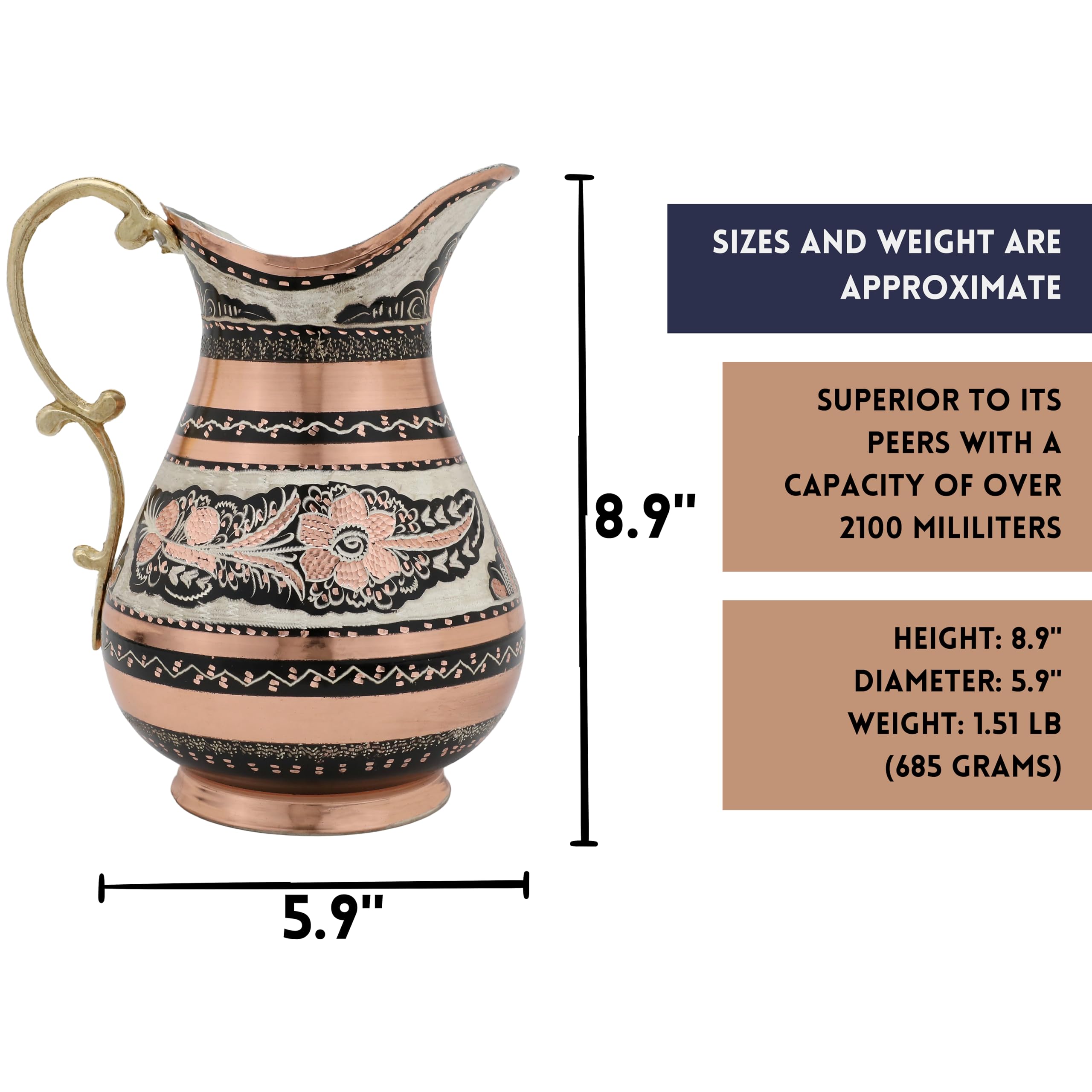 Pichet En Cuivre Et Laiton Signé Avec Anse - En Vente Sur France | Pichet En Cuivre Ancien Prix, Pichet Cuivre Ancien, Cruche En Cuivre Prix